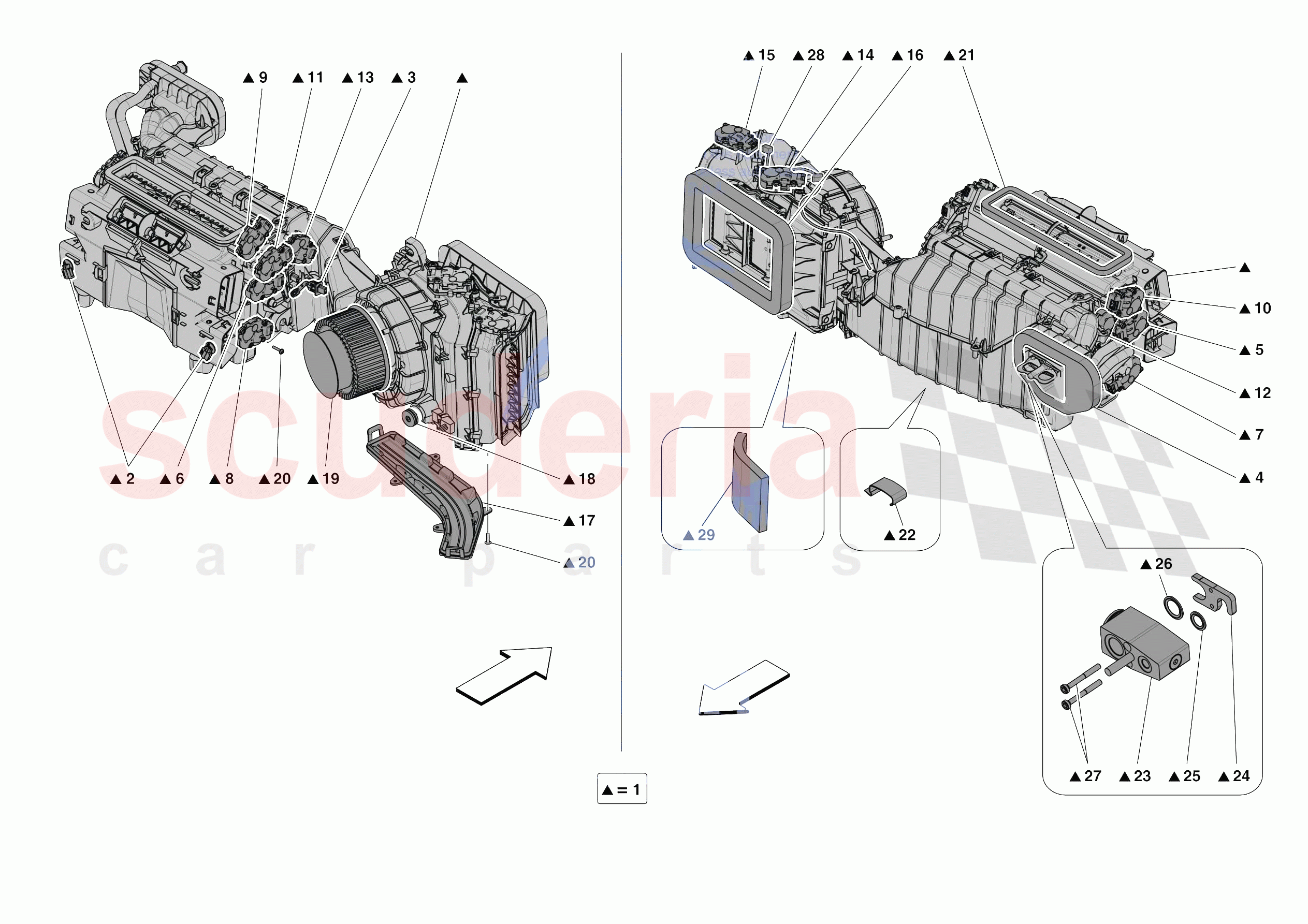 A/C SYSTEM - EVAPORATOR of Ferrari Ferrari Portofino M USA