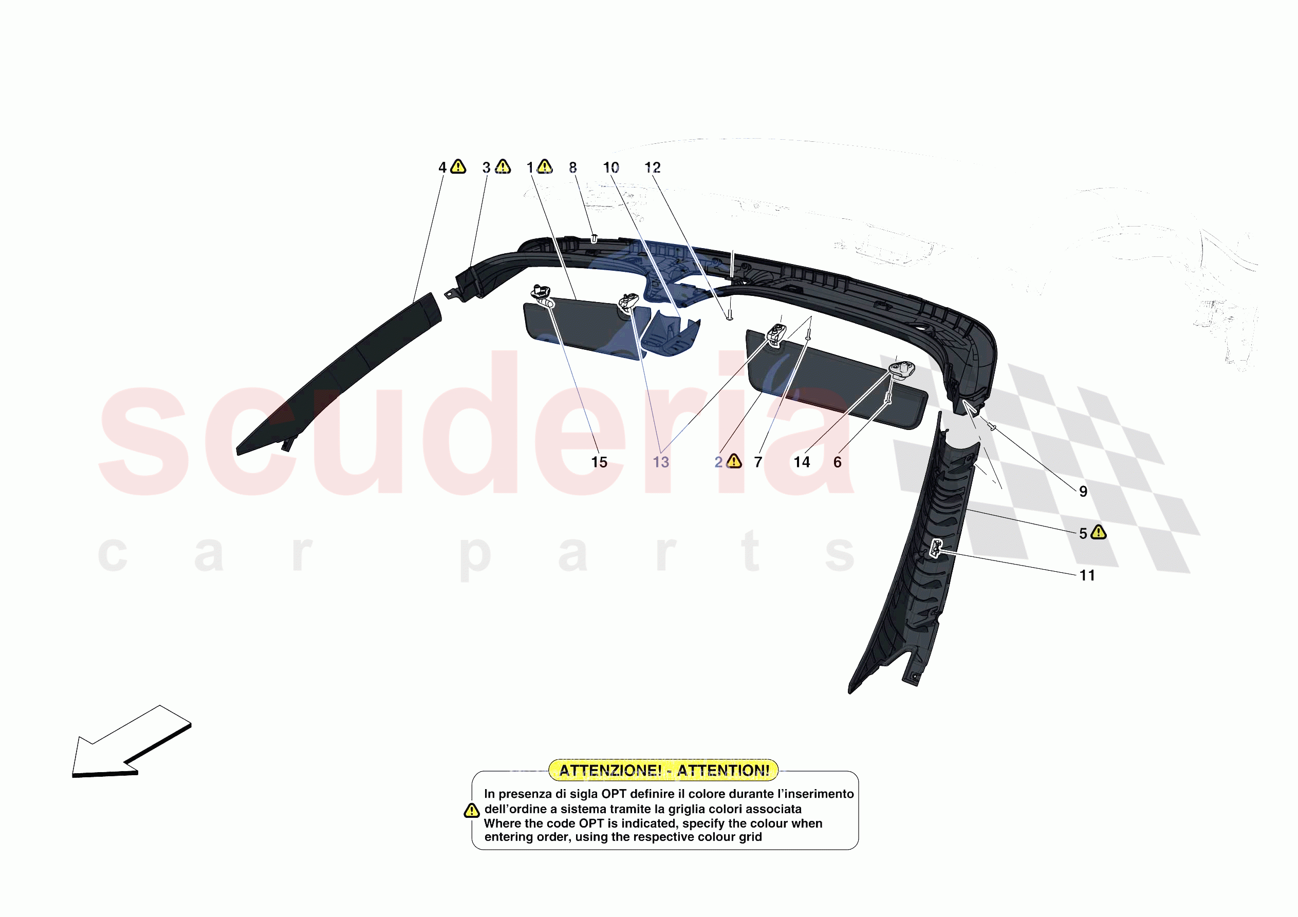 INTERIOR TRIM ABOVE WAISTLINE of Ferrari Ferrari Portofino USA