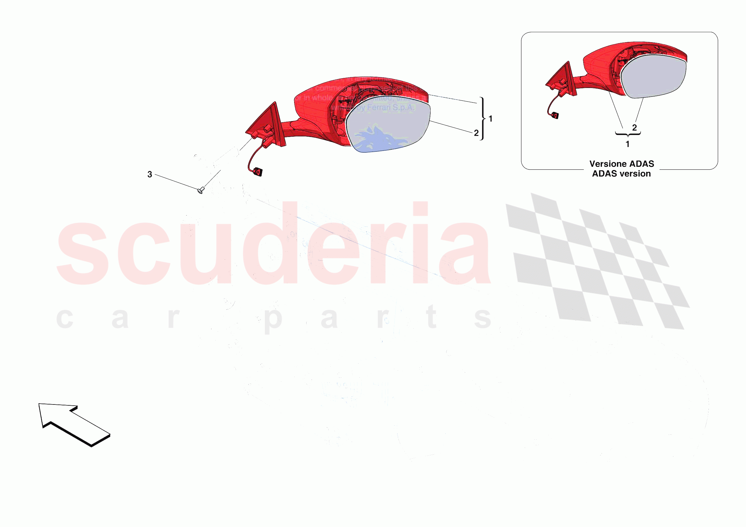 EXTERNAL REAR VIEW MIRRORS of Ferrari Ferrari Portofino USA