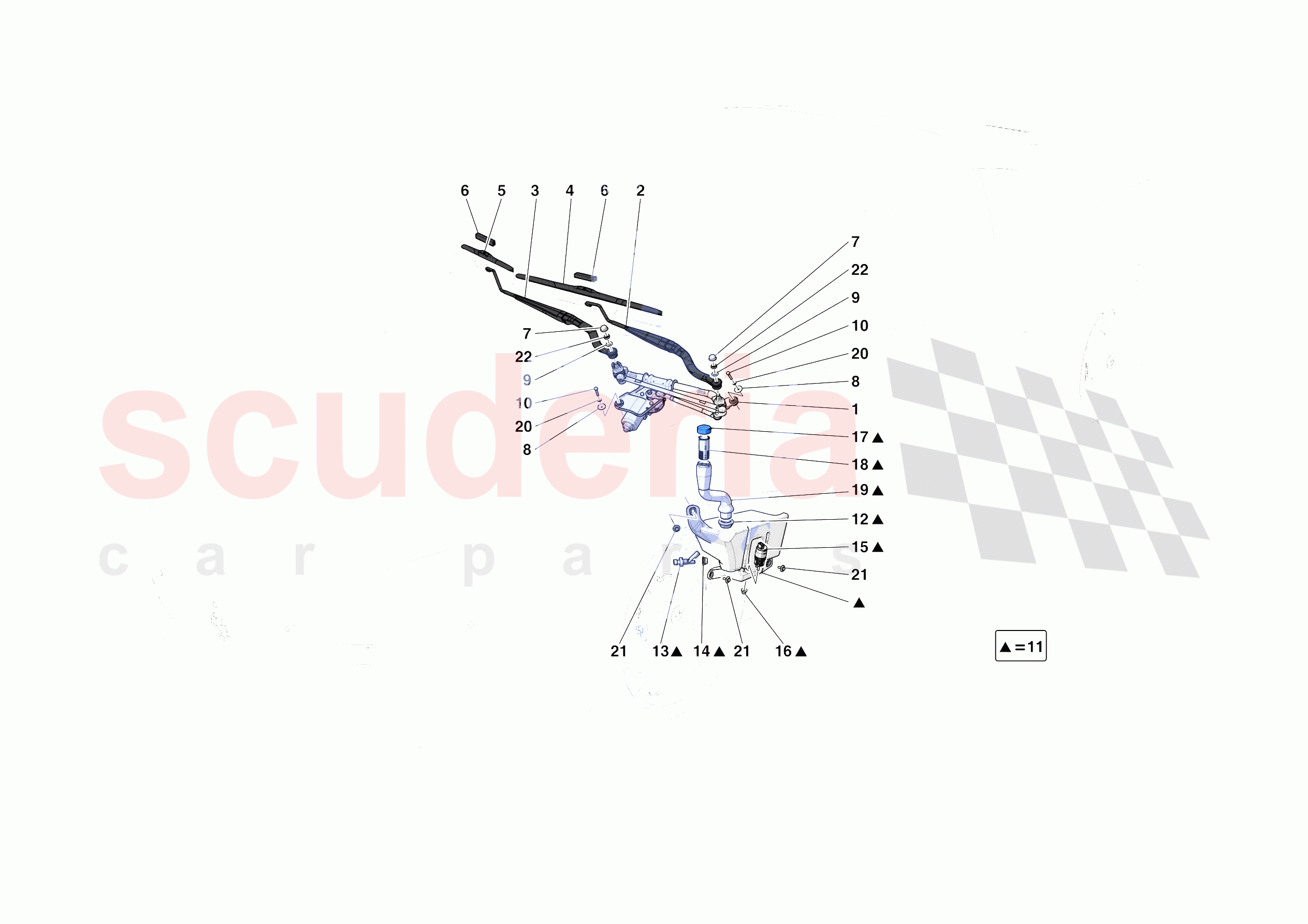 WIPERS AND HEADLAMP WASHERS of Ferrari Ferrari Portofino USA