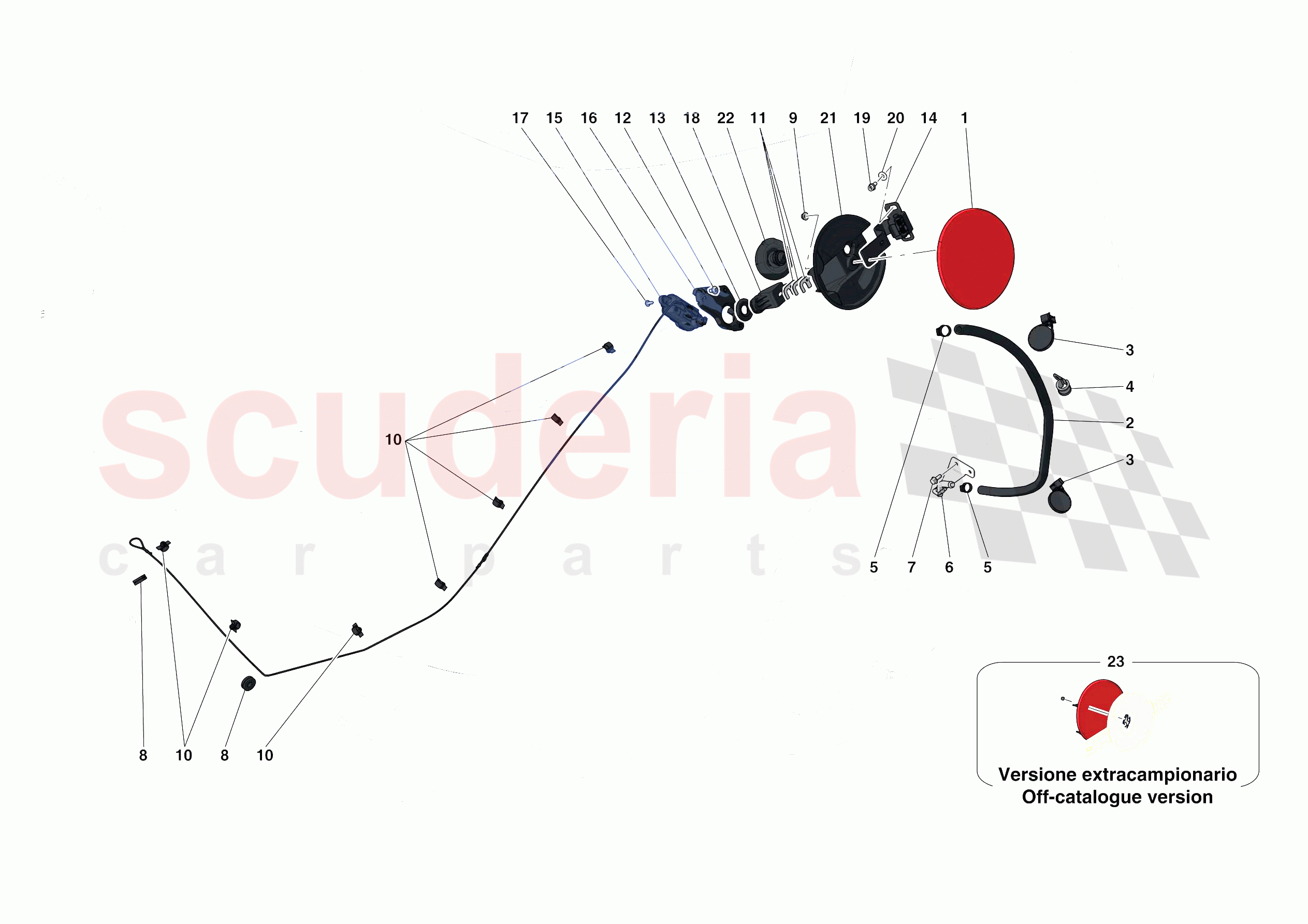 FUEL FILLER SEAT of Ferrari Ferrari Portofino USA