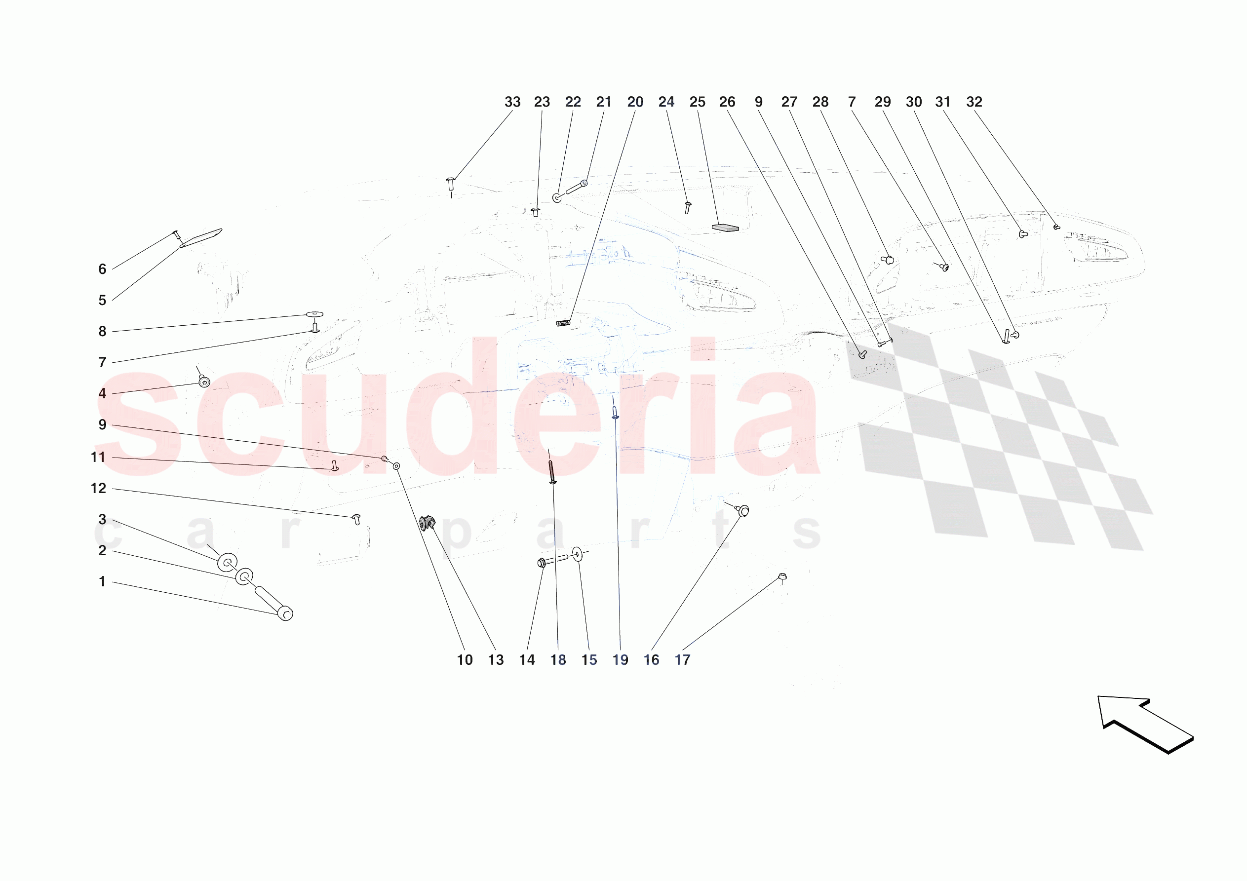 DASHBOARD - FASTENERS of Ferrari Ferrari Purosangue Europe