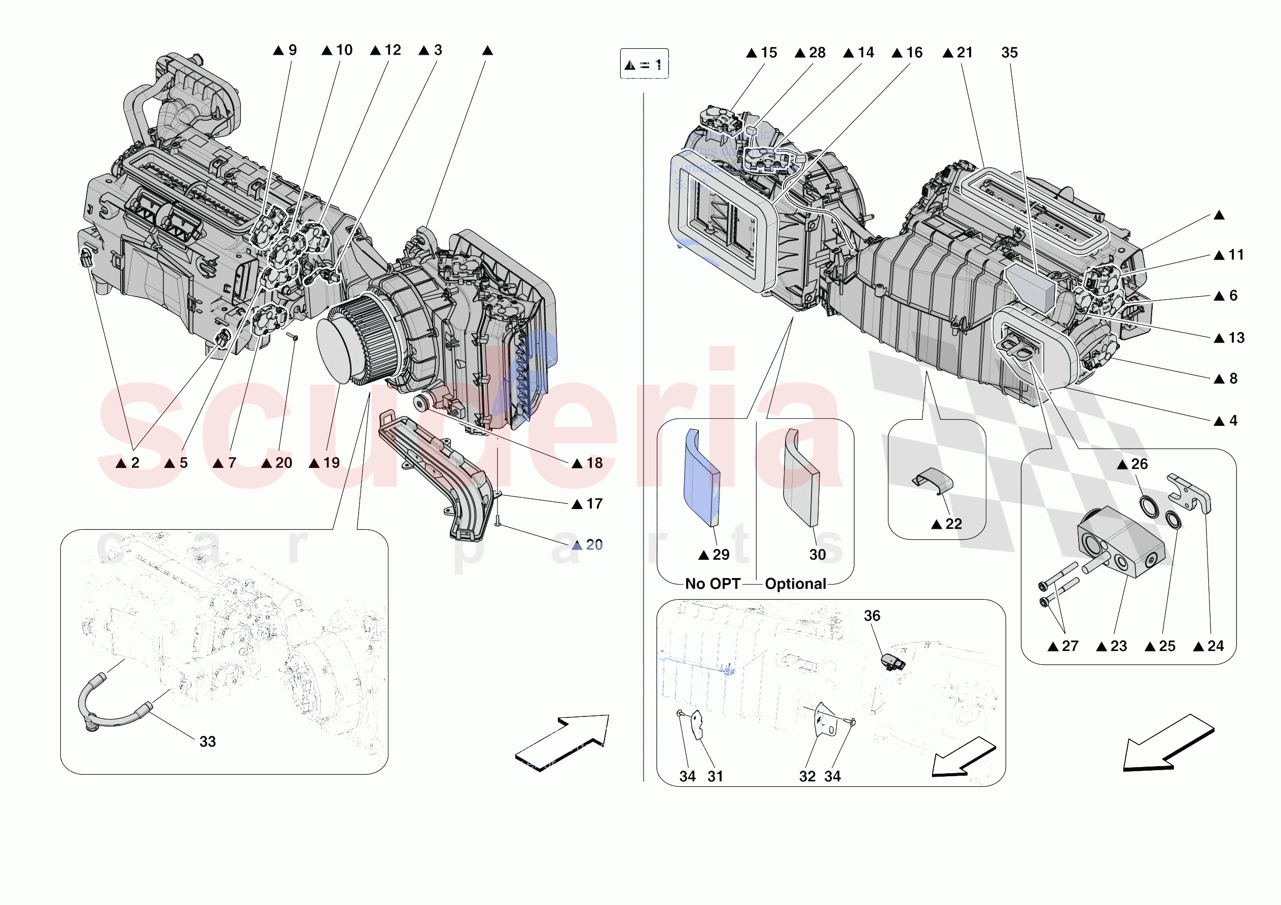 AIR CONDITIONING SYSTEM - FRONT ZONE EVAPORATOR of Ferrari Ferrari Purosangue Europe