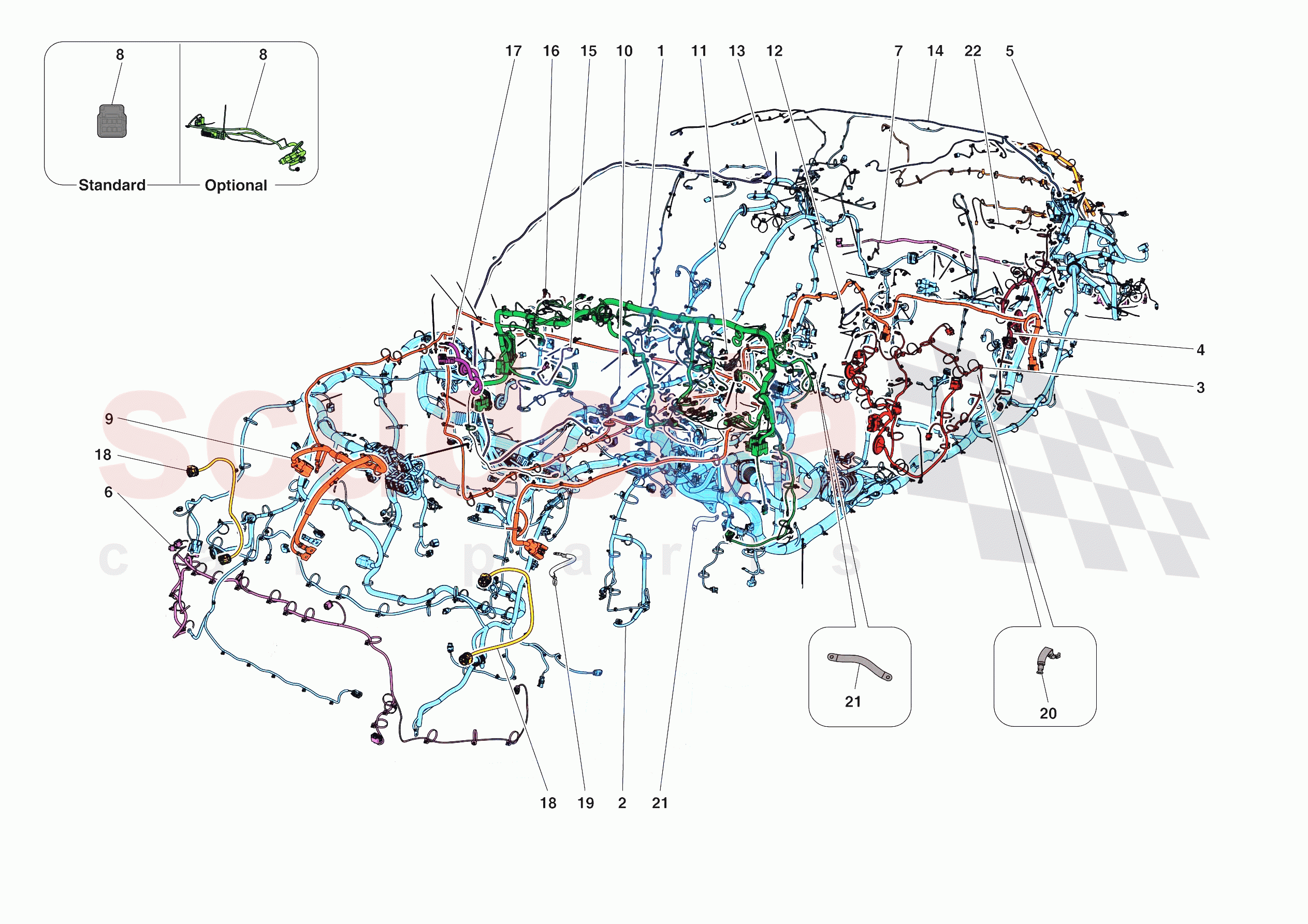 LOW VOLTAGE WIRING HARNESSES of Ferrari Ferrari Purosangue Europe