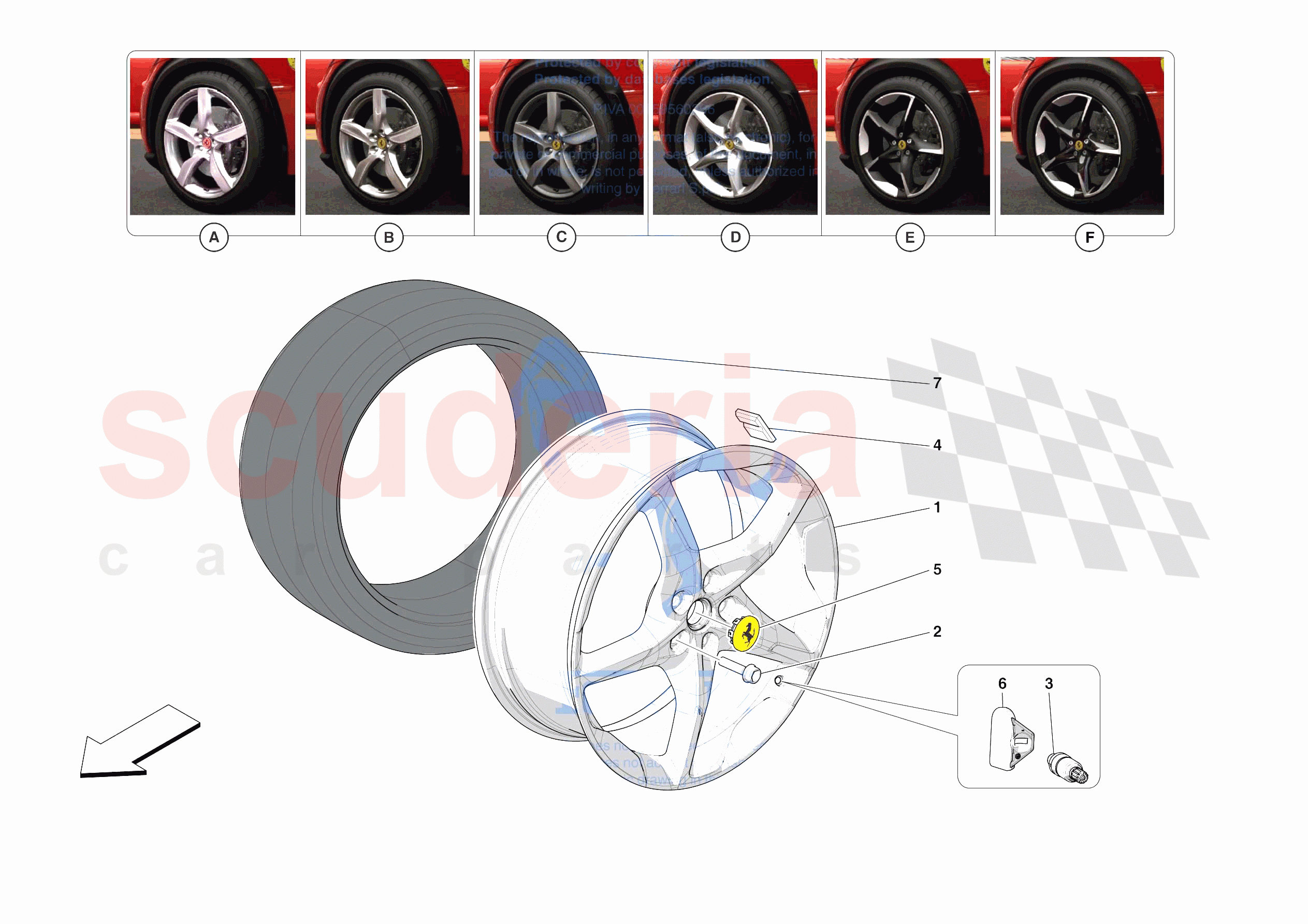 COMPLETE WHEELS of Ferrari Ferrari Purosangue Europe RH
