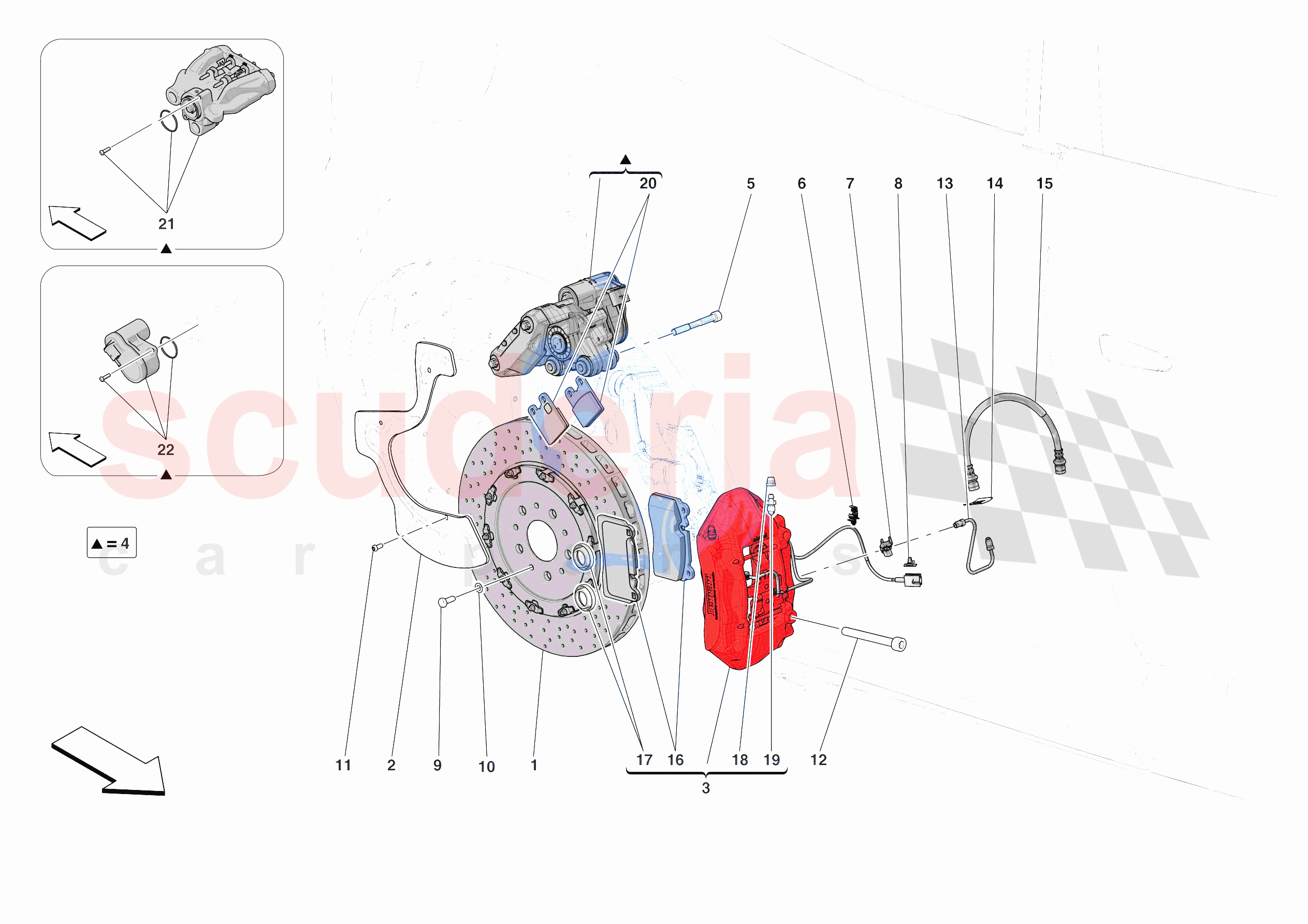 REAR SUSPENSION - CALLIPERS AND DISCS of Ferrari Ferrari Purosangue USA