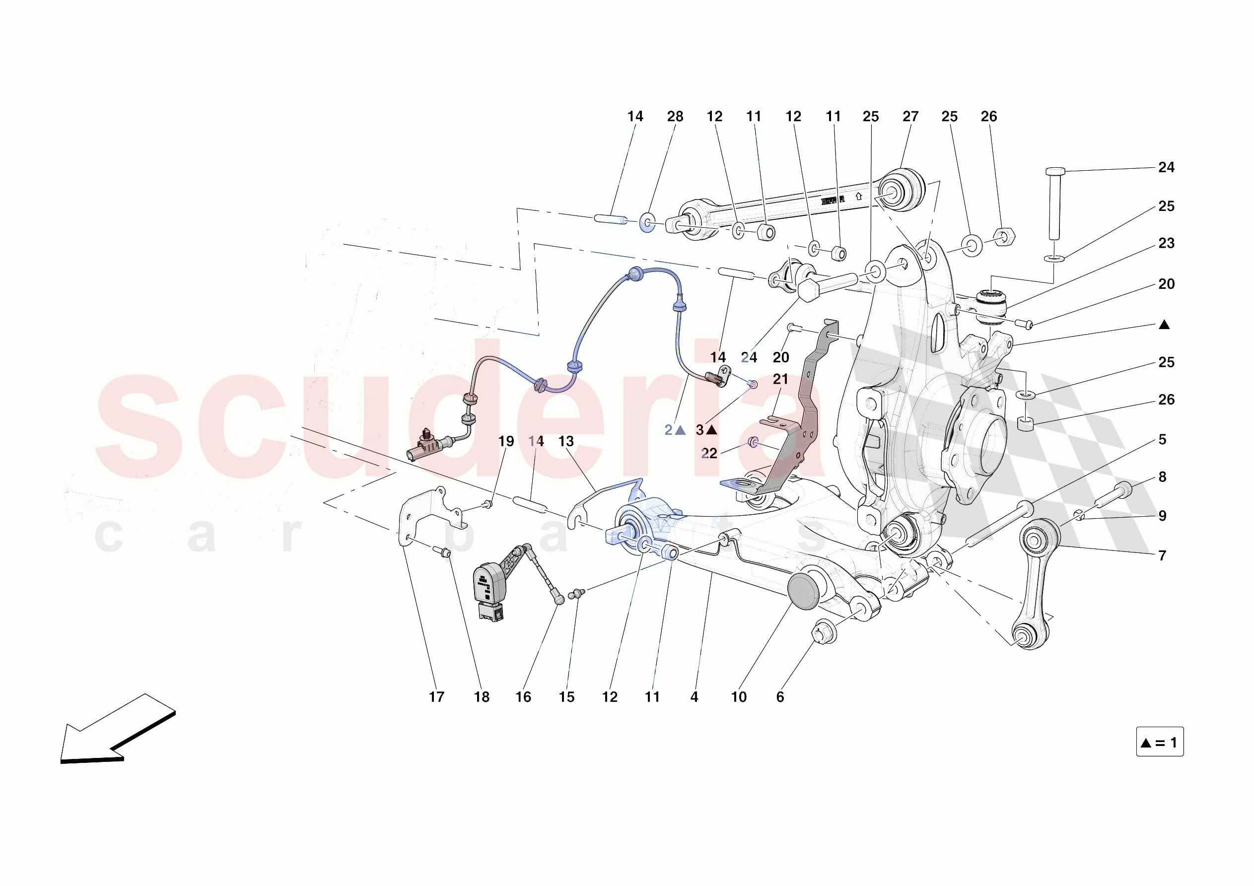 REAR SUSPENSION - ARMS of Ferrari Ferrari Roma Europe