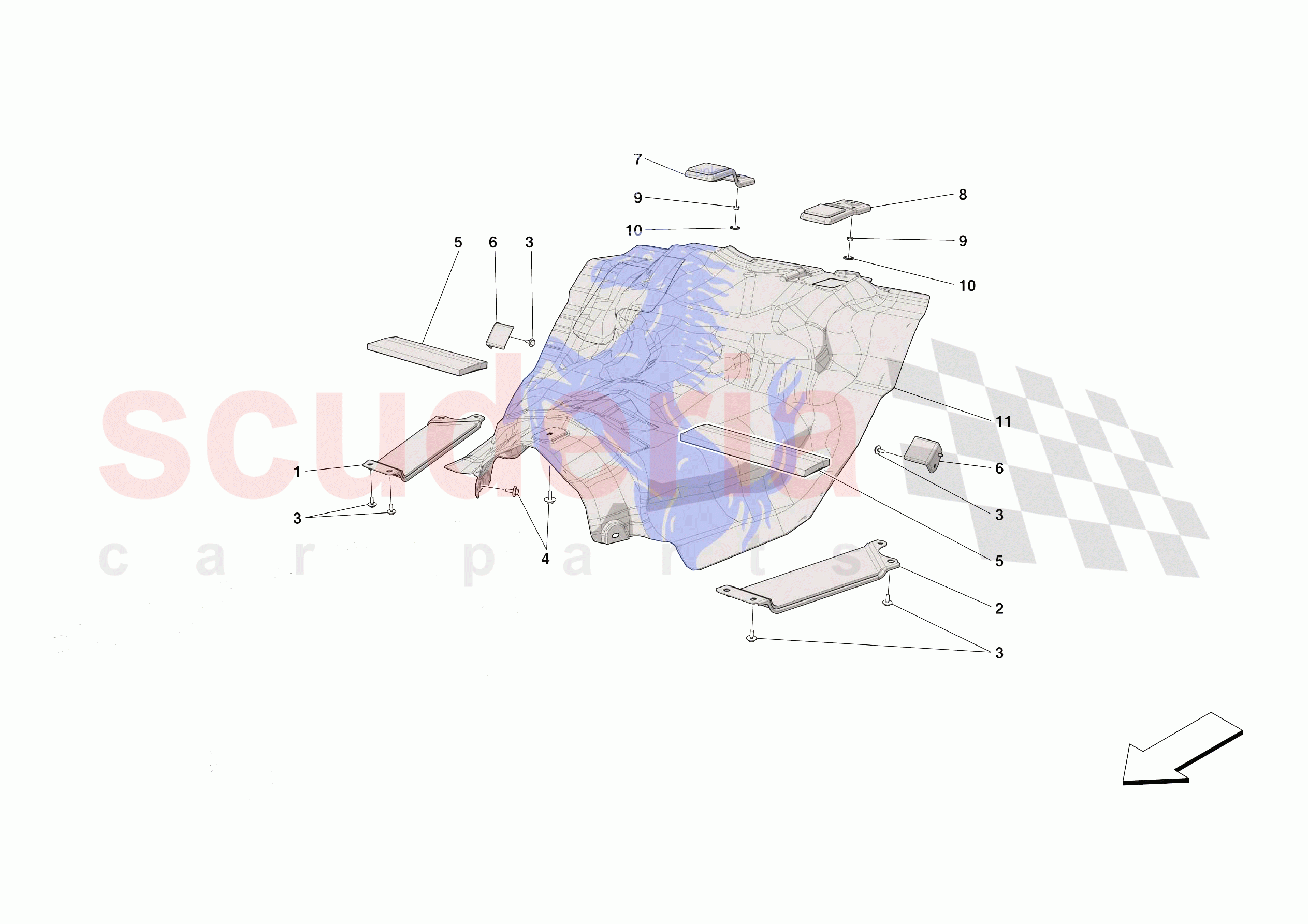 TANK MOUNTS of Ferrari Ferrari Roma Europe RH