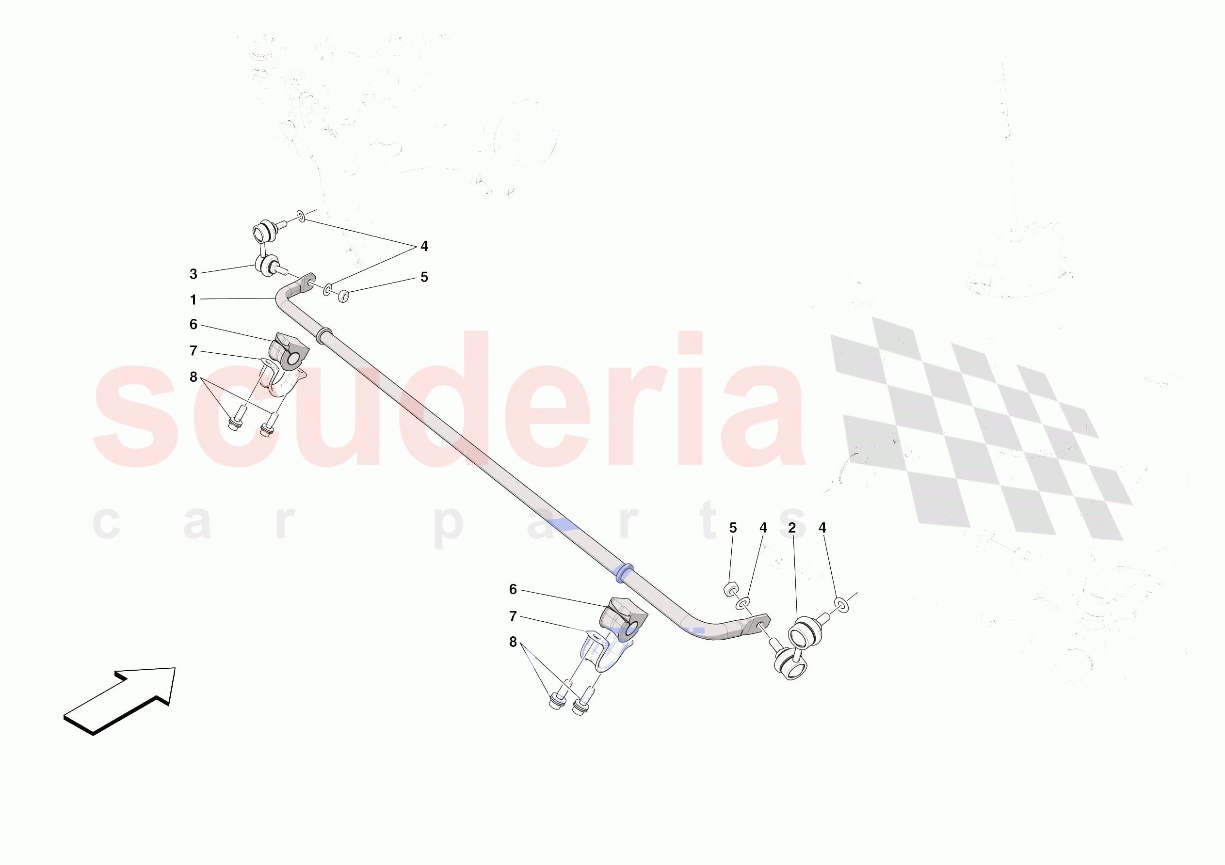 REAR TORSION BAR of Ferrari Ferrari Roma Europe RH