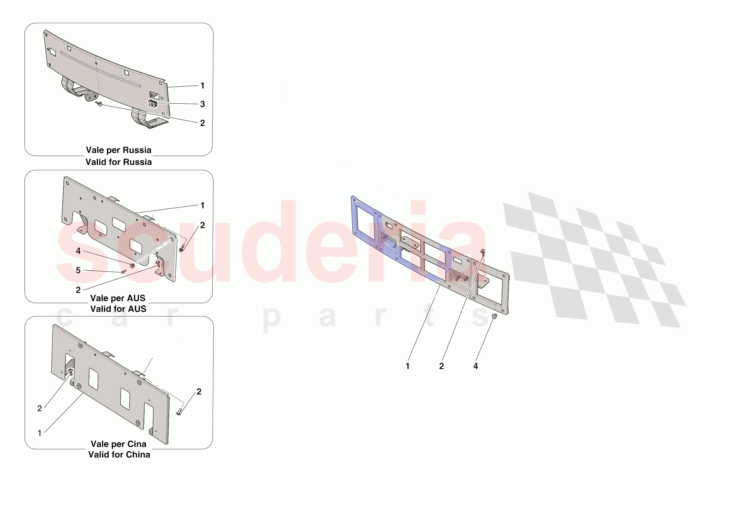 INSTALLING FRONT LICENCE PLATE of Ferrari Ferrari Roma Europe RH