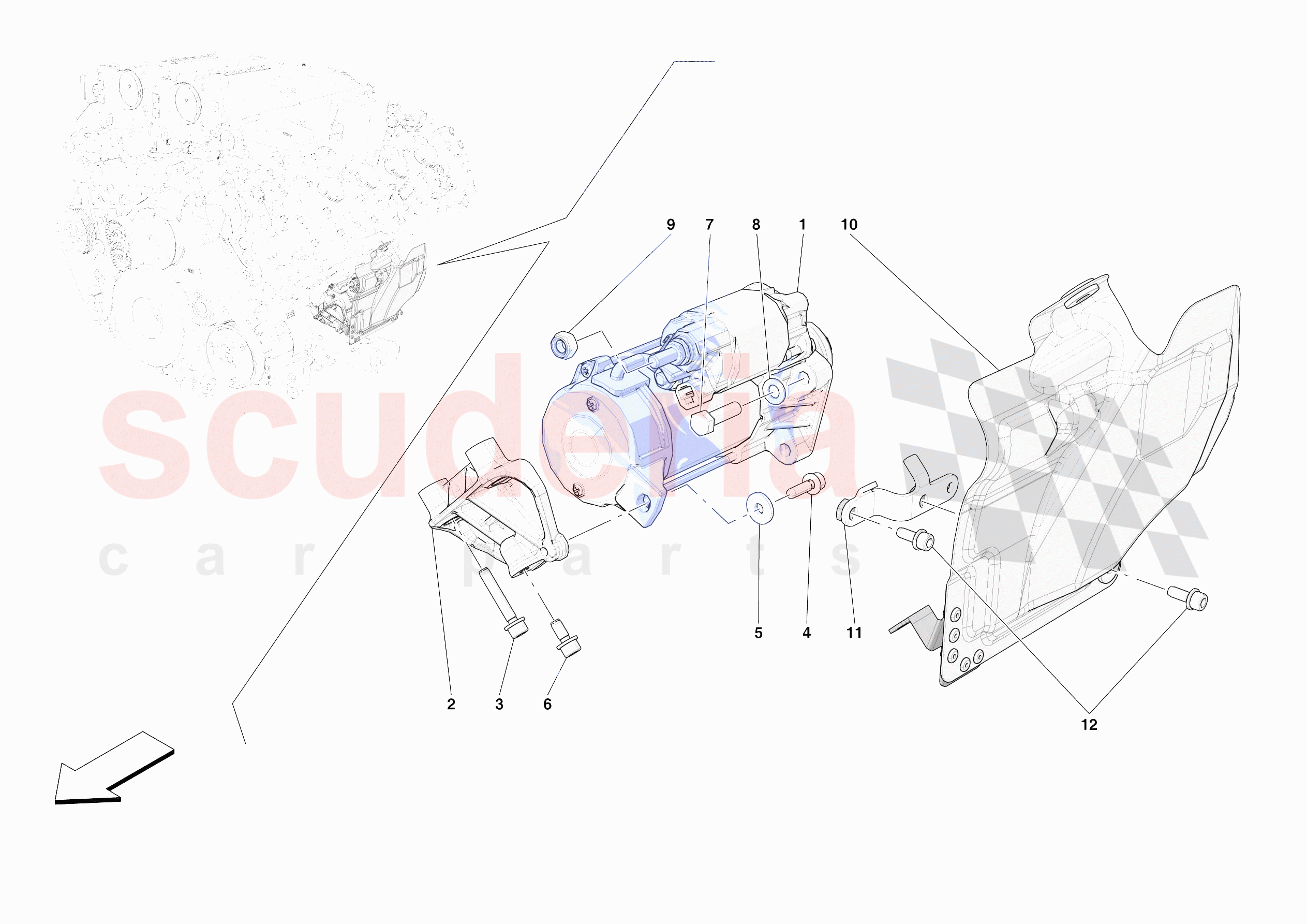 ELECTRIC STARTER MOTOR of Ferrari Ferrari Roma Spider Europe RH