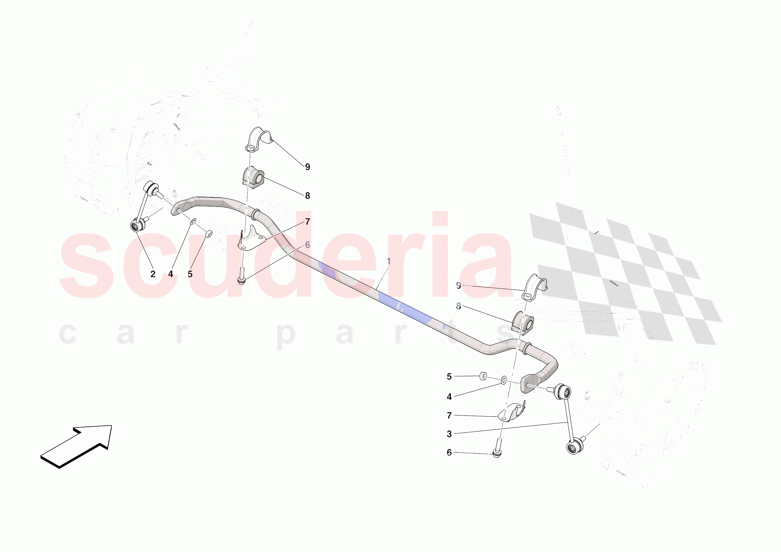 FRONT TORSION BAR of Ferrari Ferrari Roma Spider Europe RH