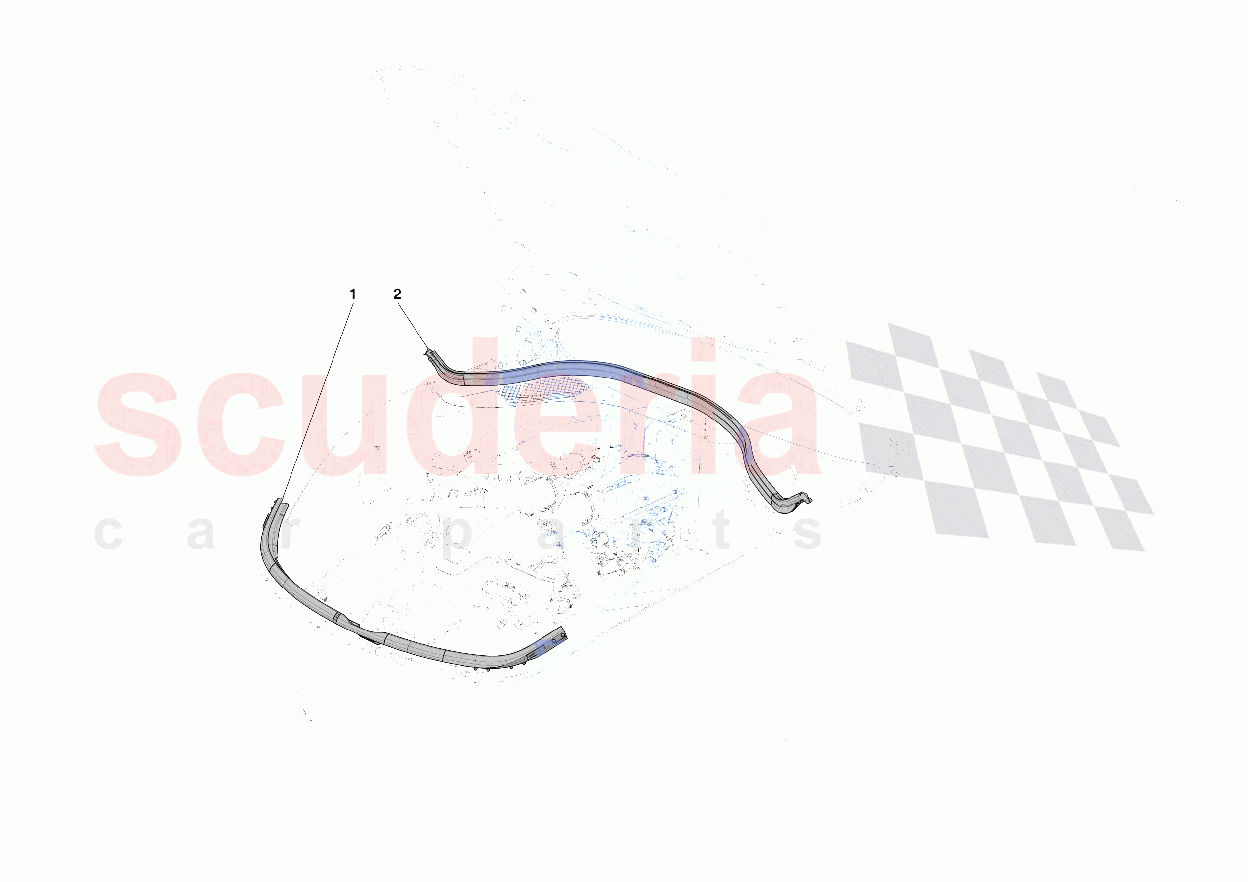 FRONT LID SEALS of Ferrari Ferrari Roma Spider Europe RH