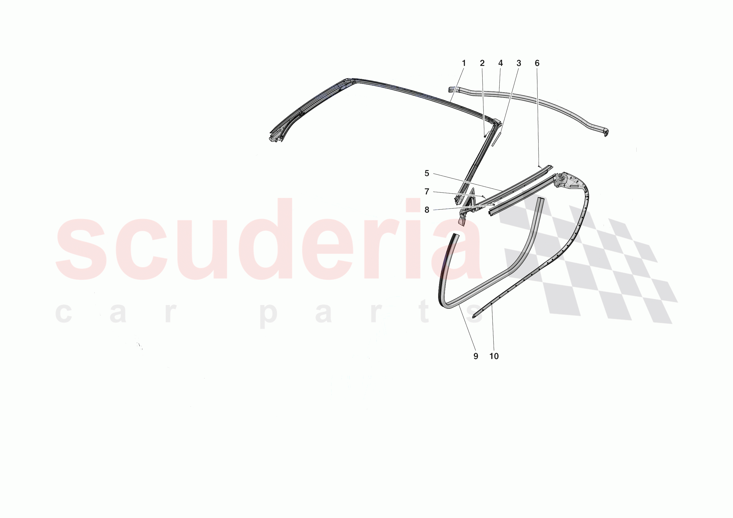 DOOR SEALS of Ferrari Ferrari Roma Spider USA