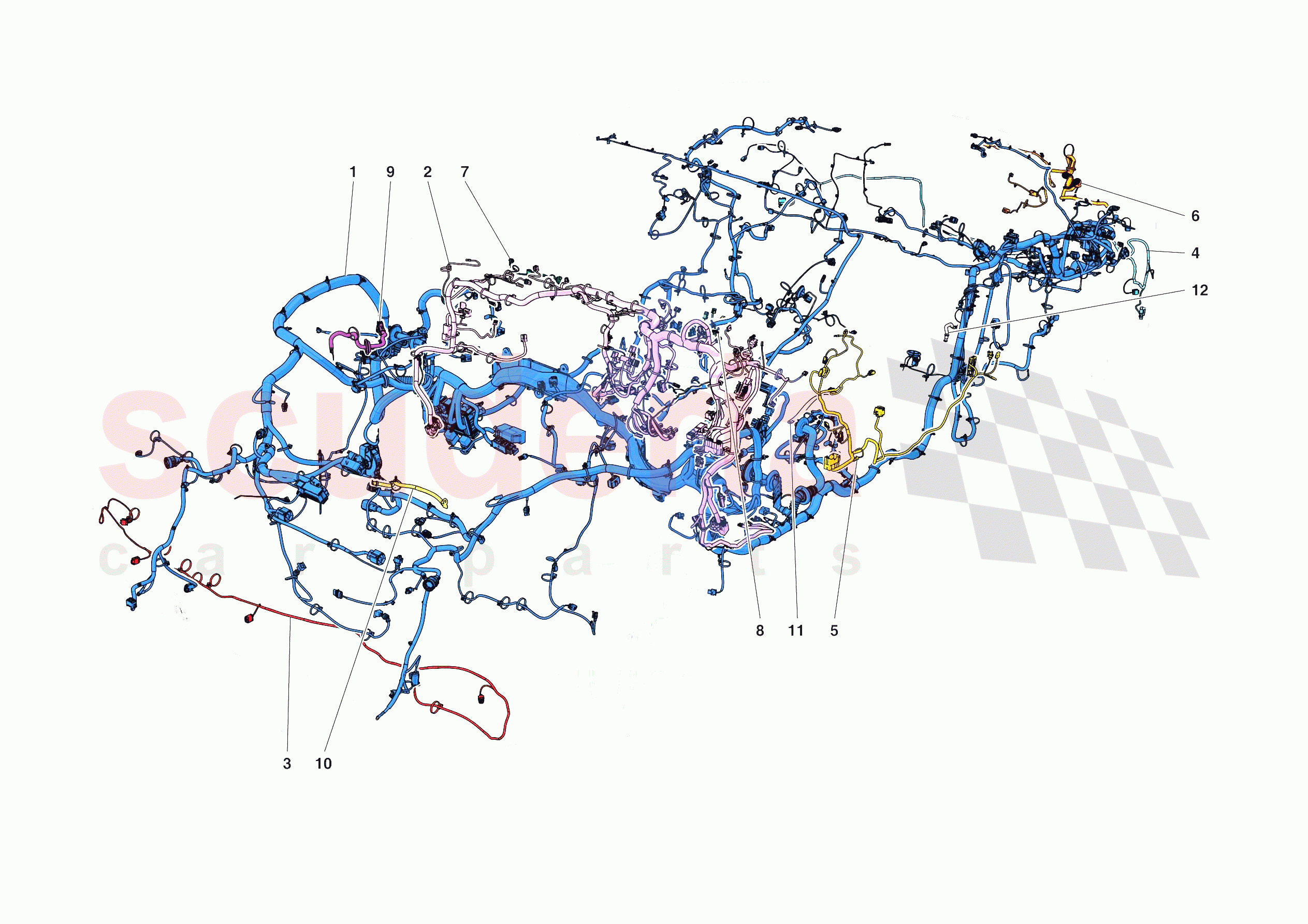 LOW VOLTAGE WIRING HARNESSES of Ferrari Ferrari Roma Spider USA