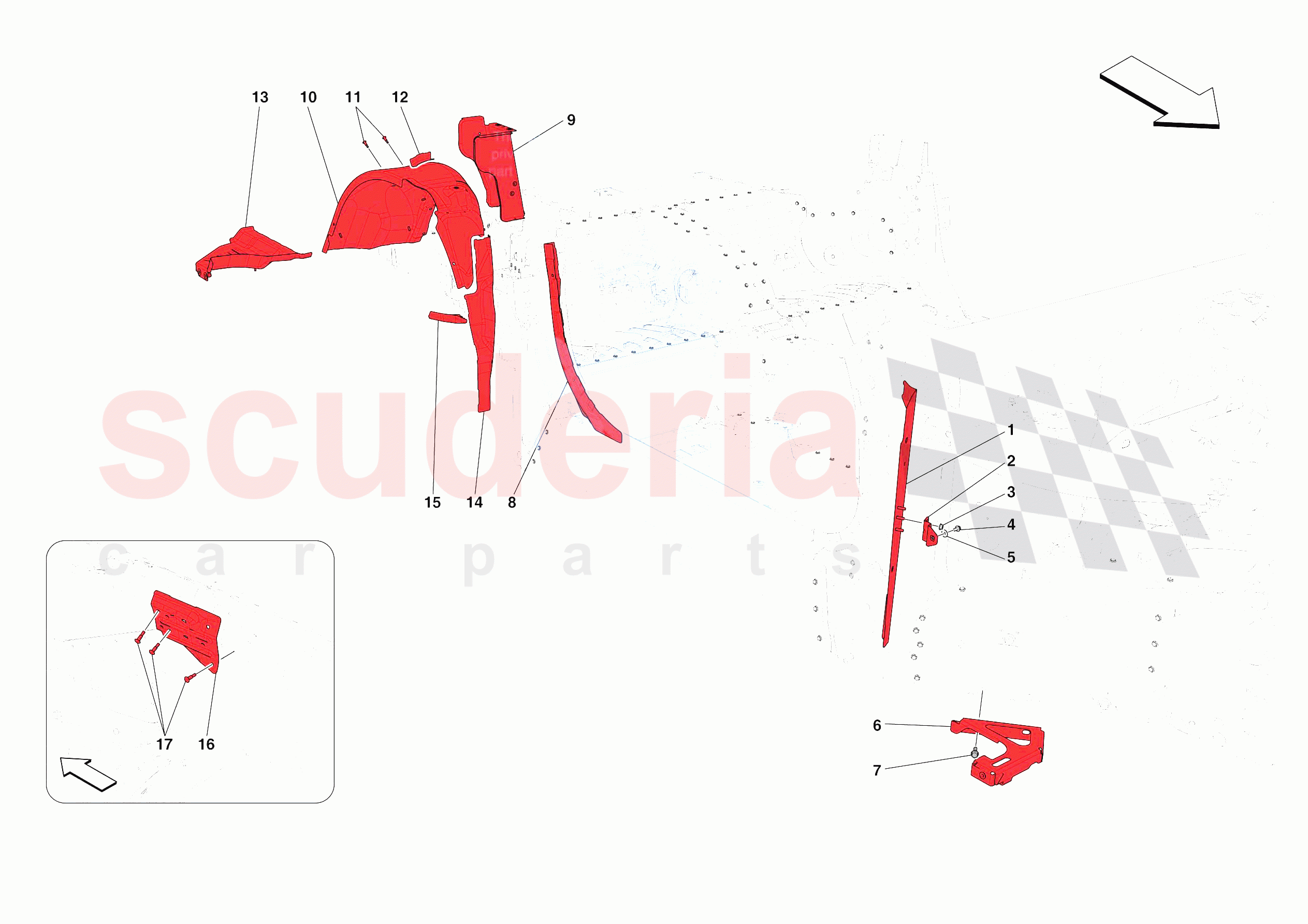 LATERAL SUBSTRUCTURE of Ferrari Ferrari Roma USA