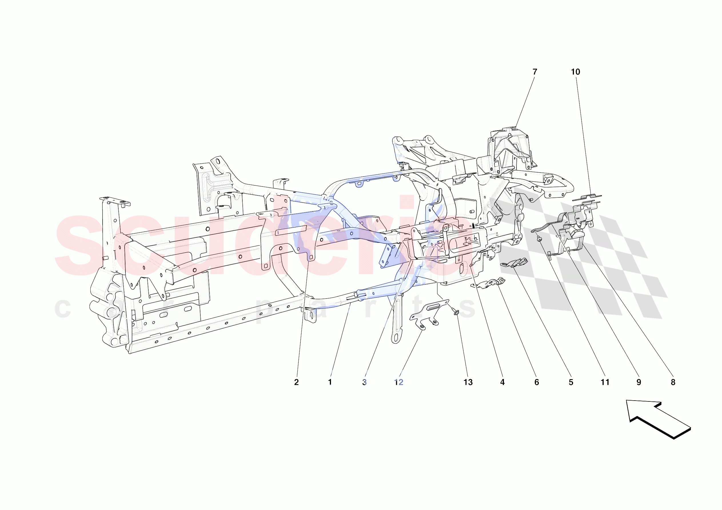 DASHBOARD - SUBSTRUCTURE -APPLICABLE FOR RHD- of Ferrari Ferrari Roma USA