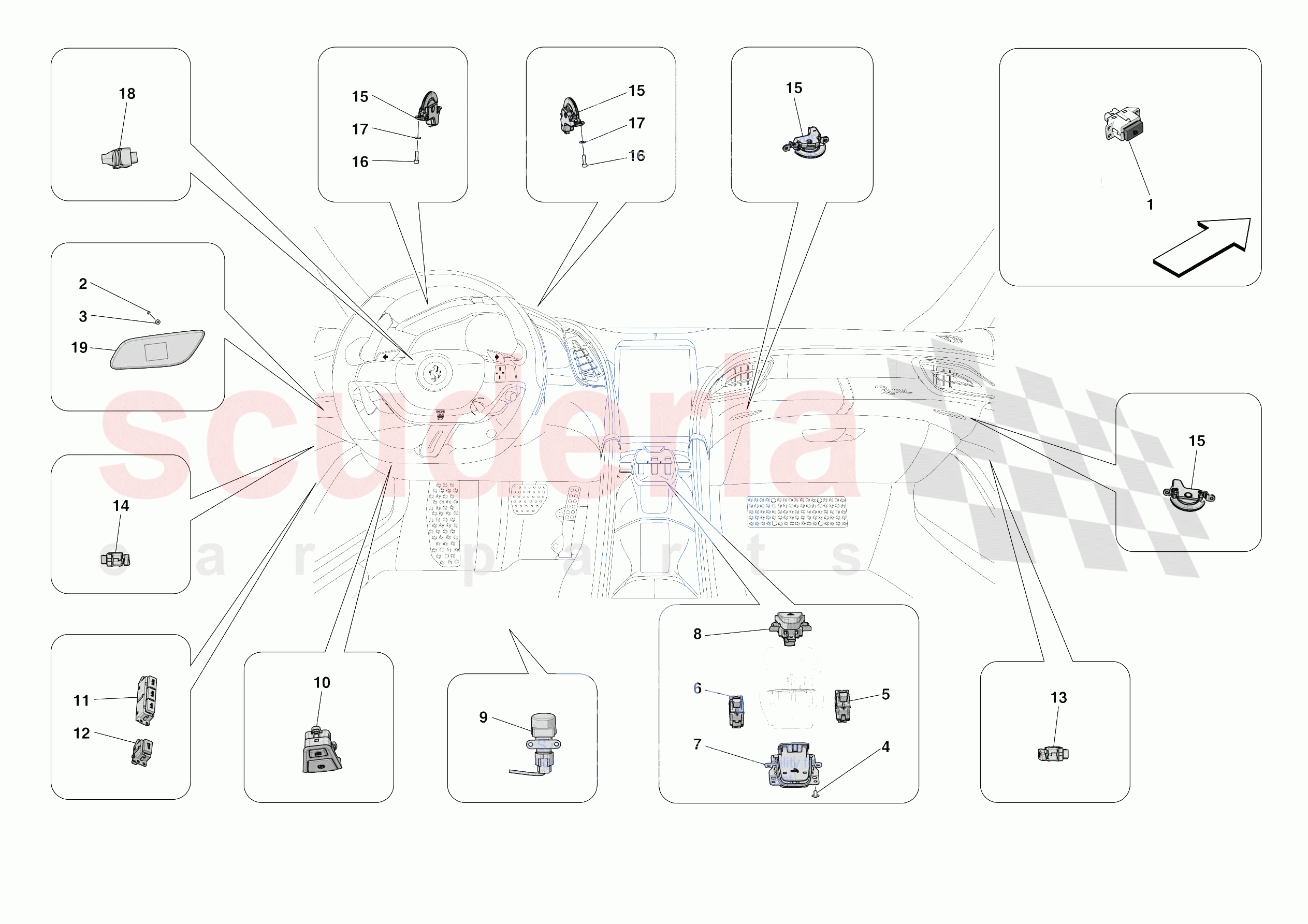 OTHER ELECTRICAL CONTROLS of Ferrari Ferrari Roma USA