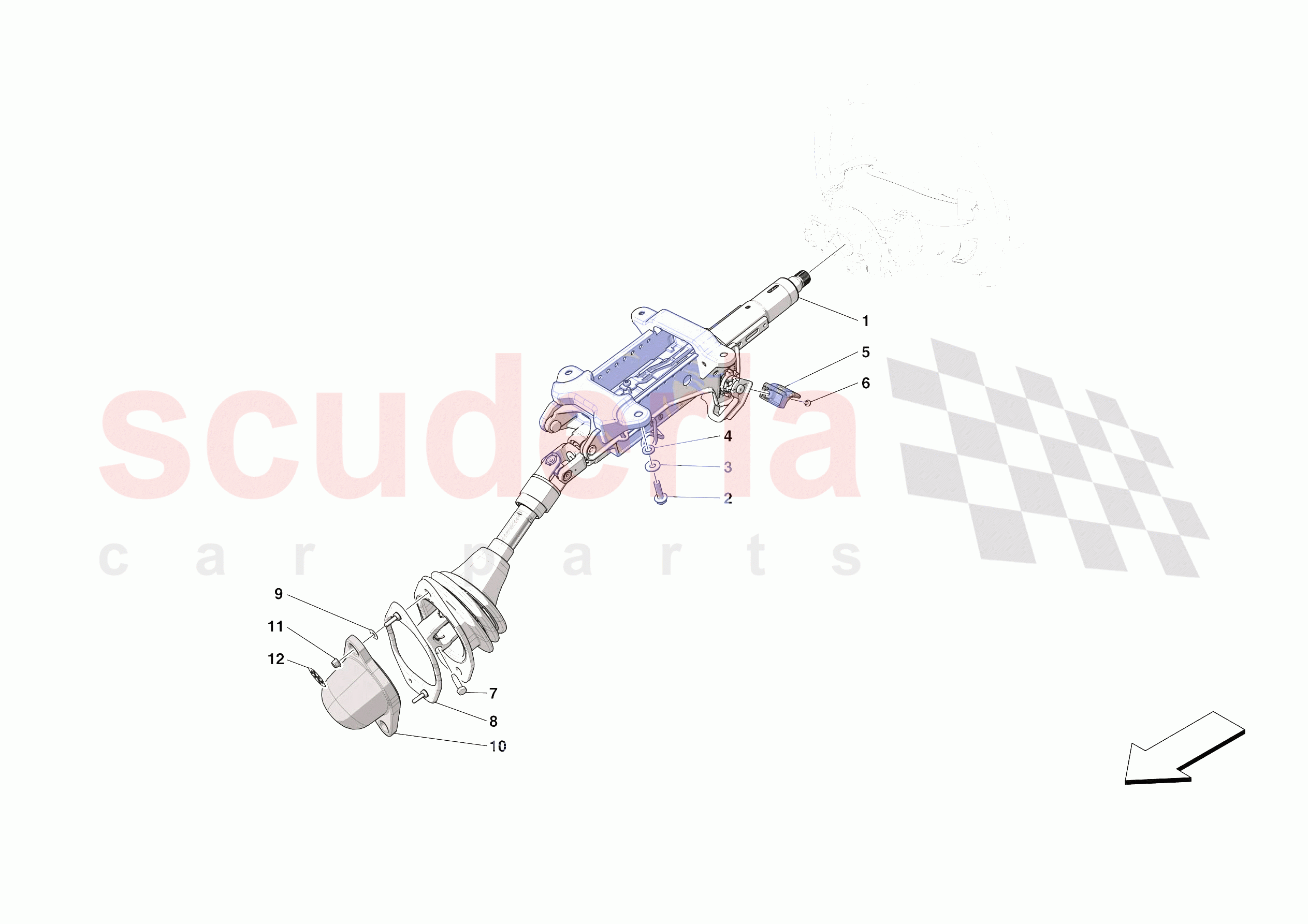 STEERING WHEEL AND STEERING SYSTEM - STEERING COLUMN of Ferrari Ferrari SF90 Spider Europe