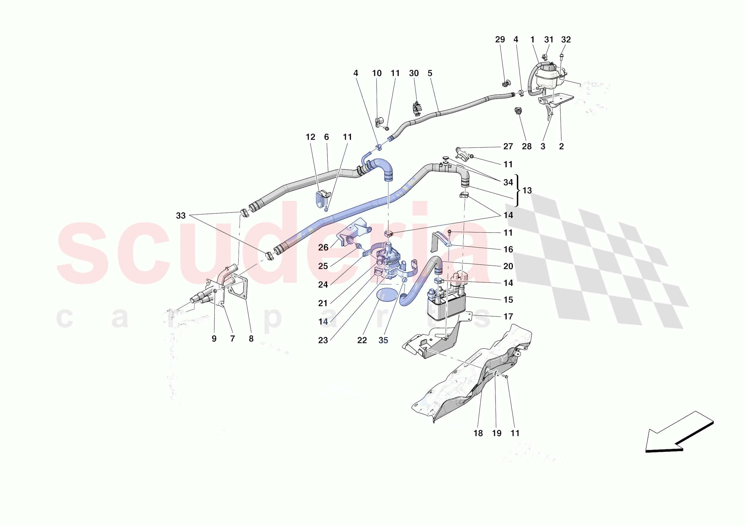 HV BATTERY COOLING of Ferrari Ferrari SF90 Spider Europe