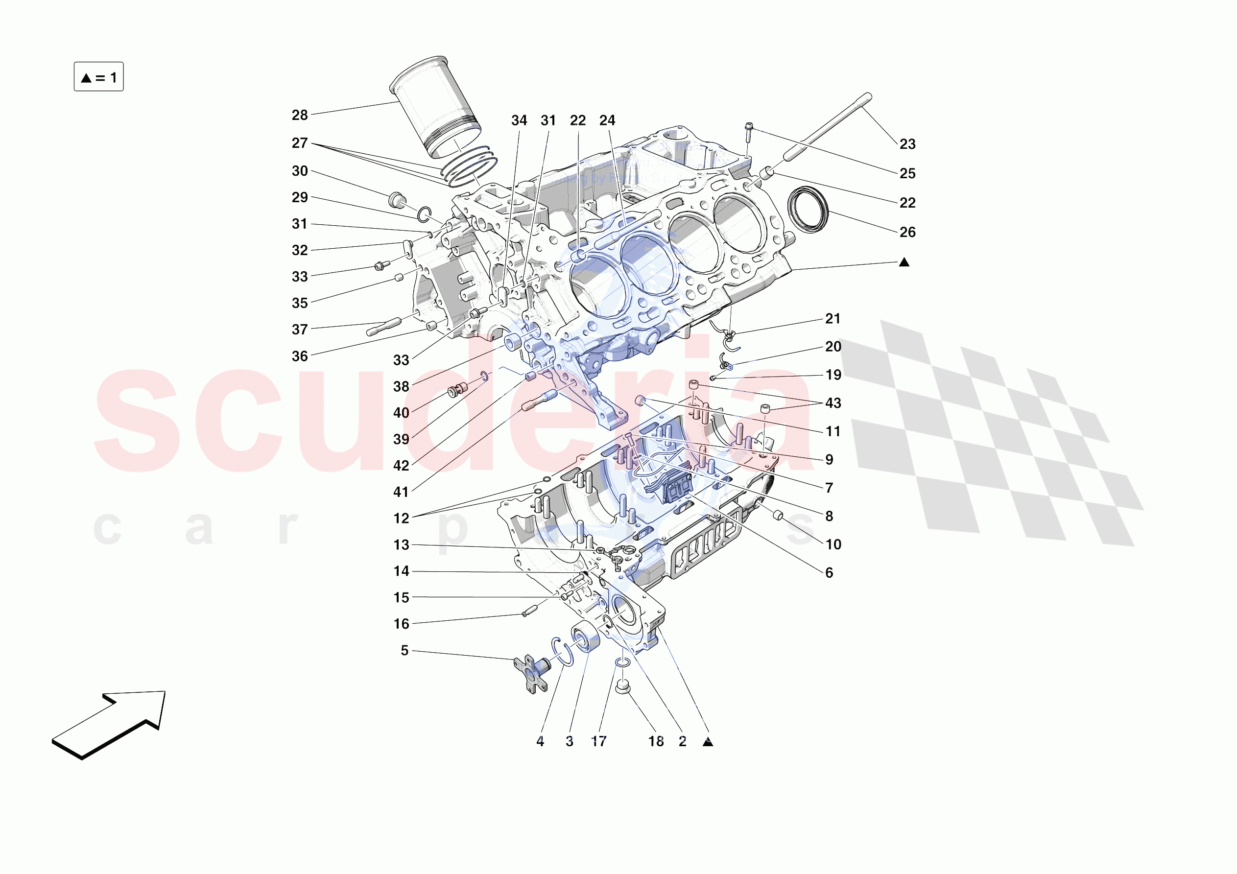 CRANKCASE of Ferrari Ferrari SF90 Spider Europe RH