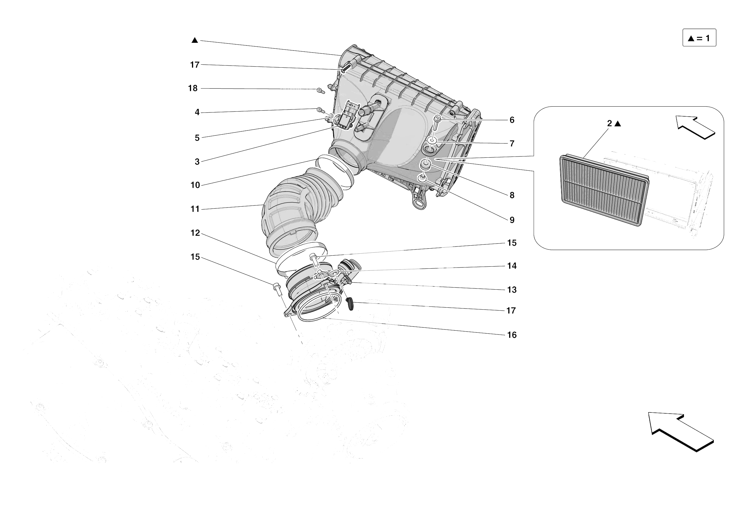 AIR FILTER, AIR INTAKE AND DUCTS of Ferrari Ferrari SF90 Spider Europe RH