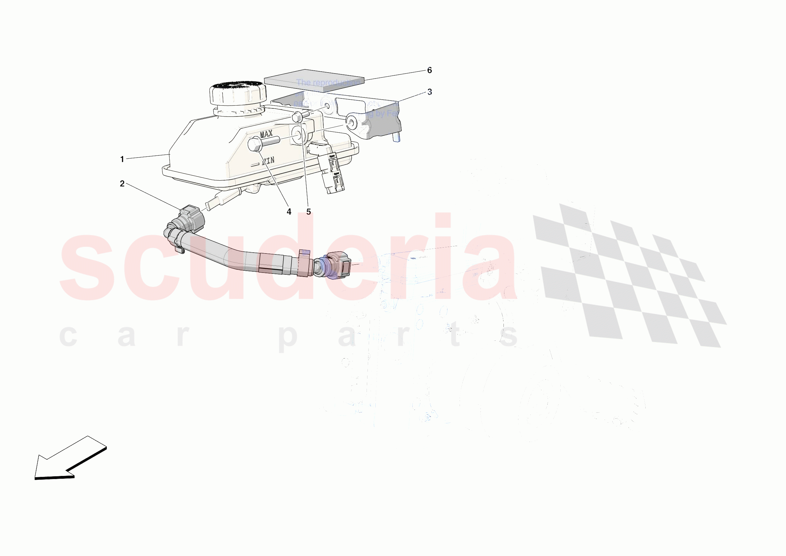 BRAKE MASTER CYLINDER RESERVOIR of Ferrari Ferrari SF90 Spider Europe RH