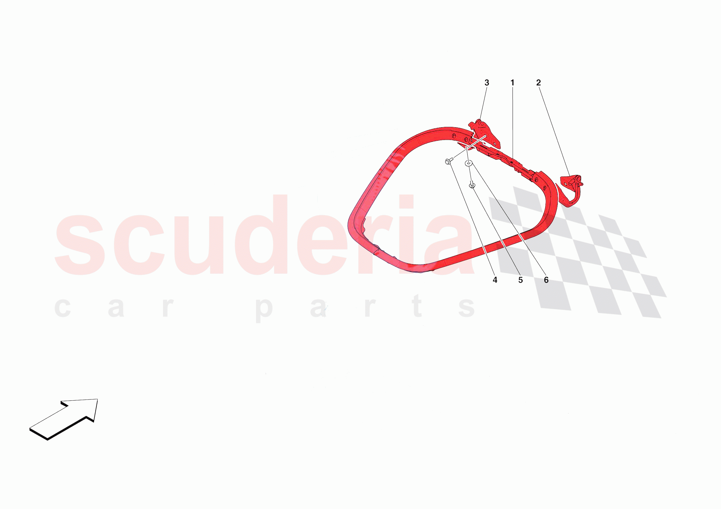 REAR LID SUBSTRUCTURE of Ferrari Ferrari SF90 Spider Europe RH