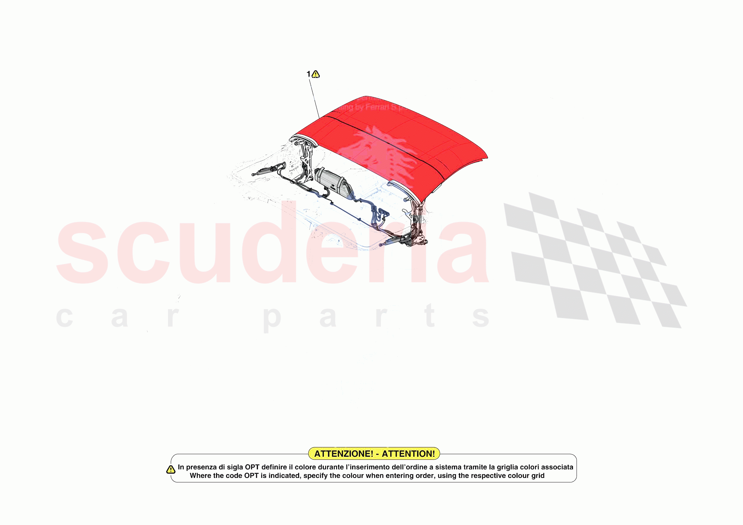 ROOF - STRUCTURE of Ferrari Ferrari SF90 Spider Europe RH