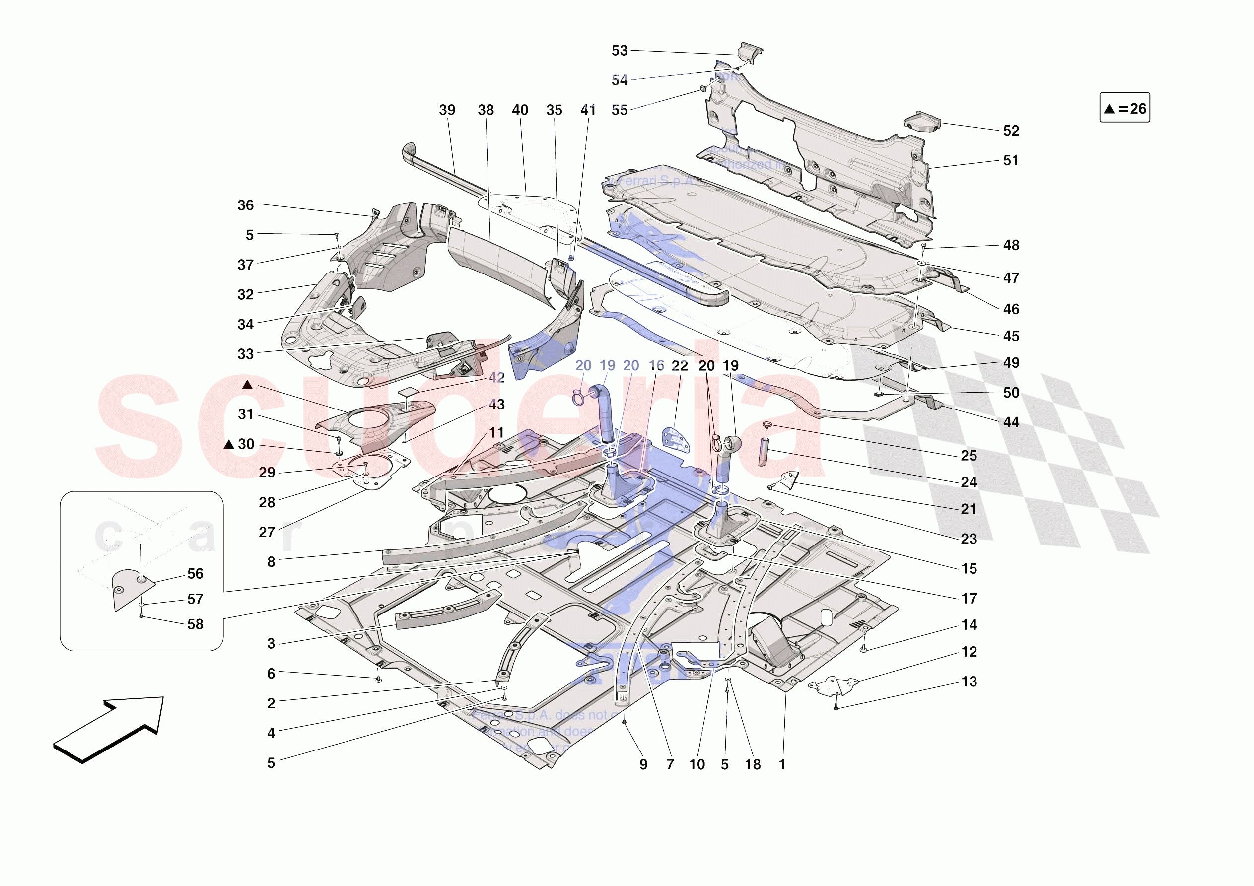 REAR SHIELDS of Ferrari Ferrari SF90 Spider Europe RH