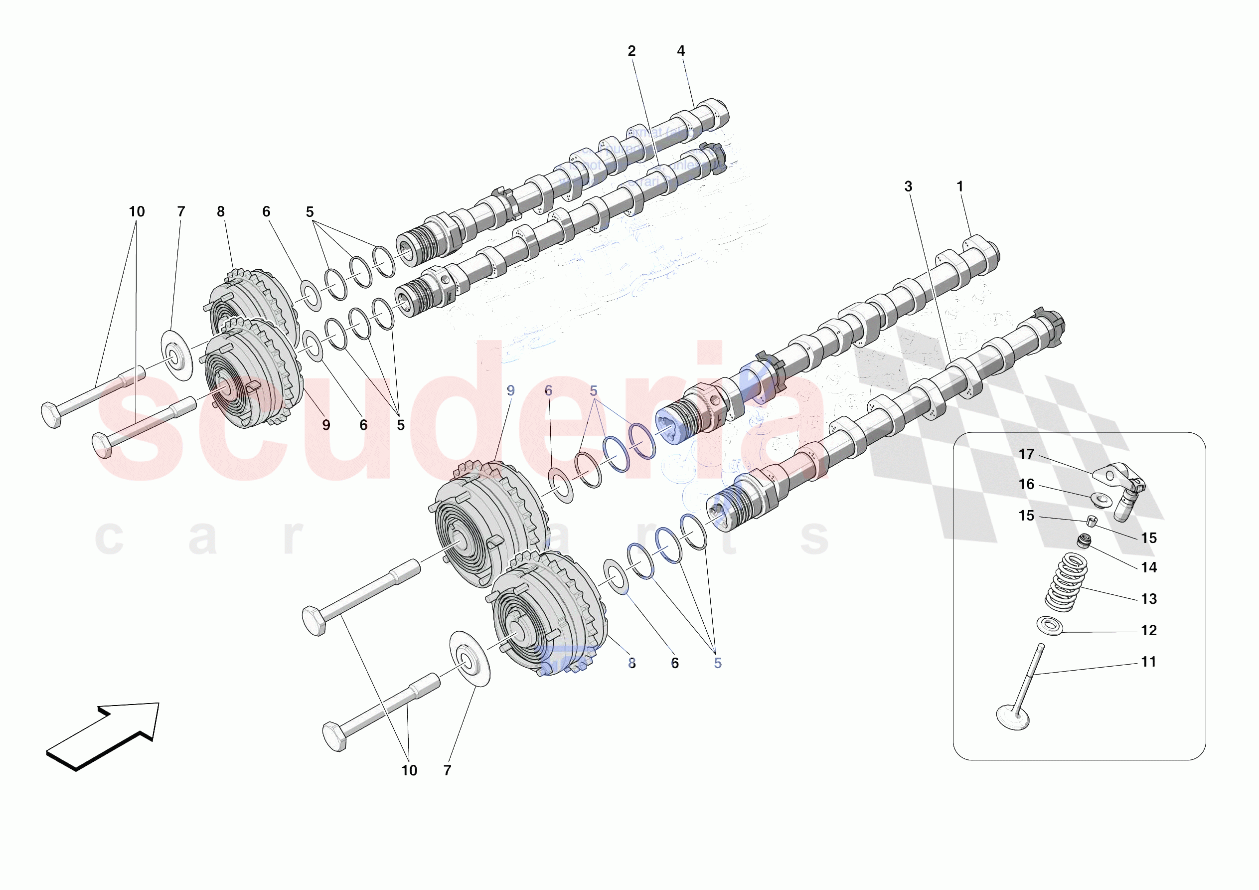 CYLINDER HEADS - TIMING of Ferrari Ferrari SF90 Spider USA