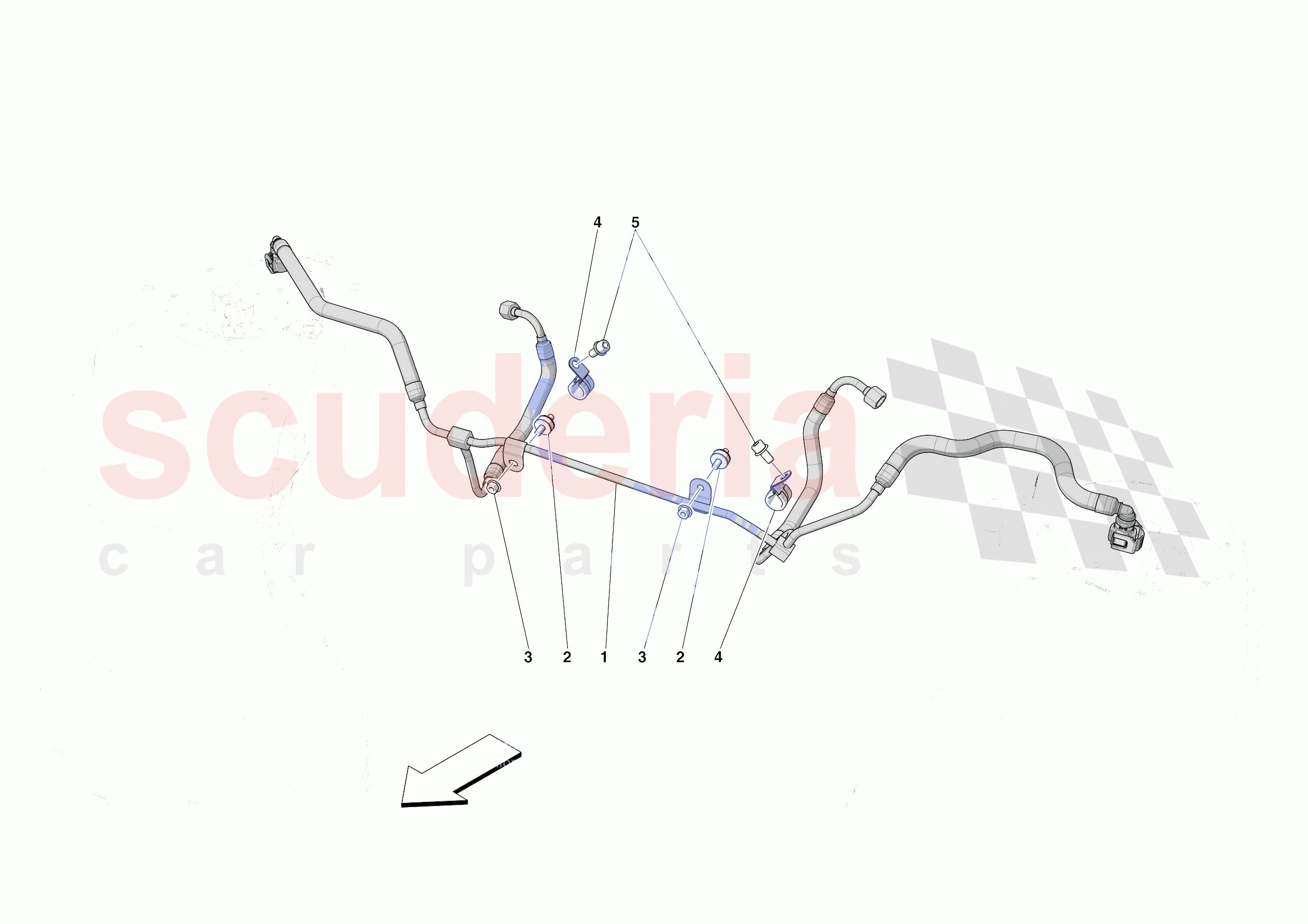 ENGINE FUEL DELIVERY PIPES of Ferrari Ferrari SF90 Spider USA