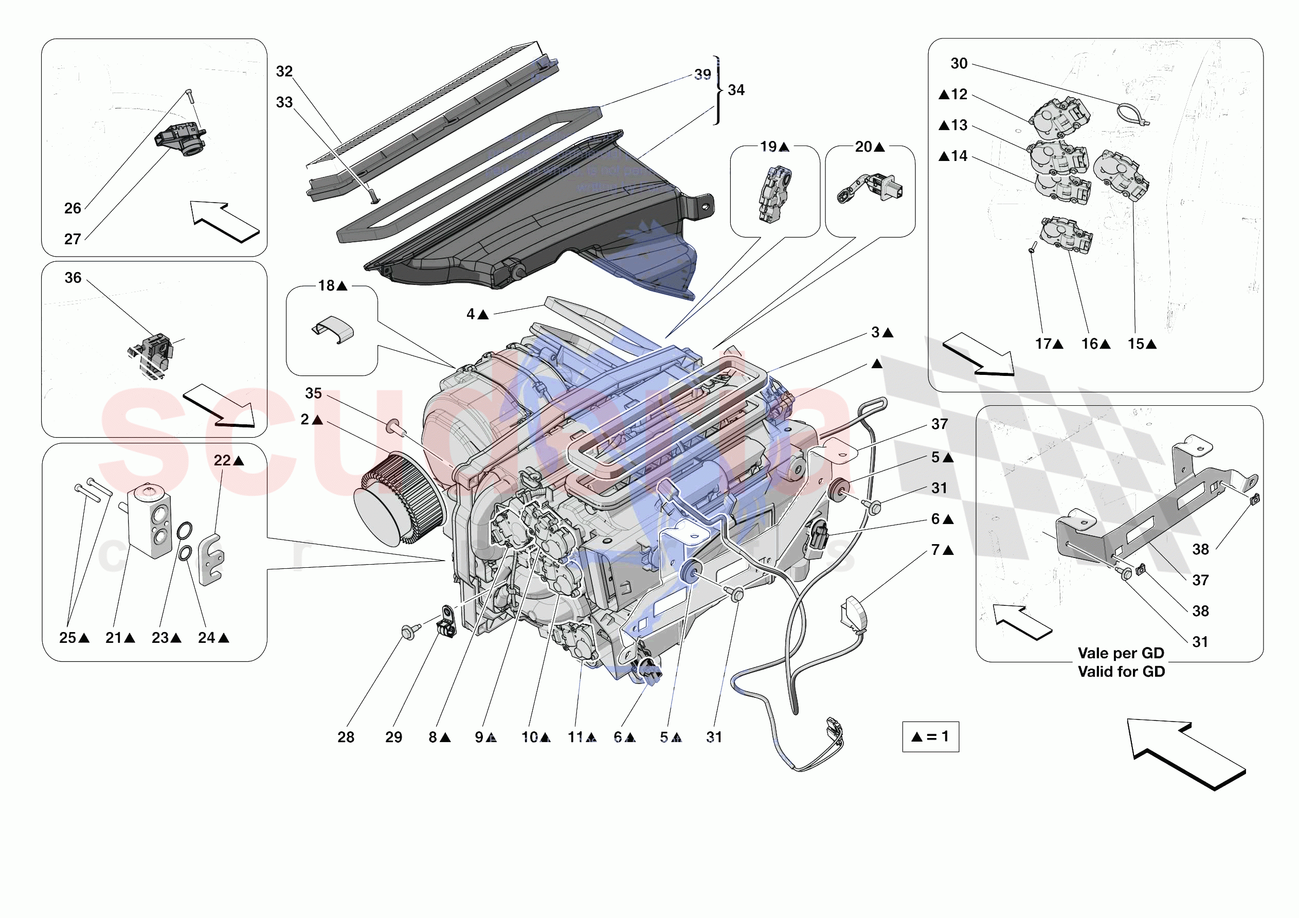 A/C SYSTEM - EVAPORATOR of Ferrari Ferrari SF90 Spider USA