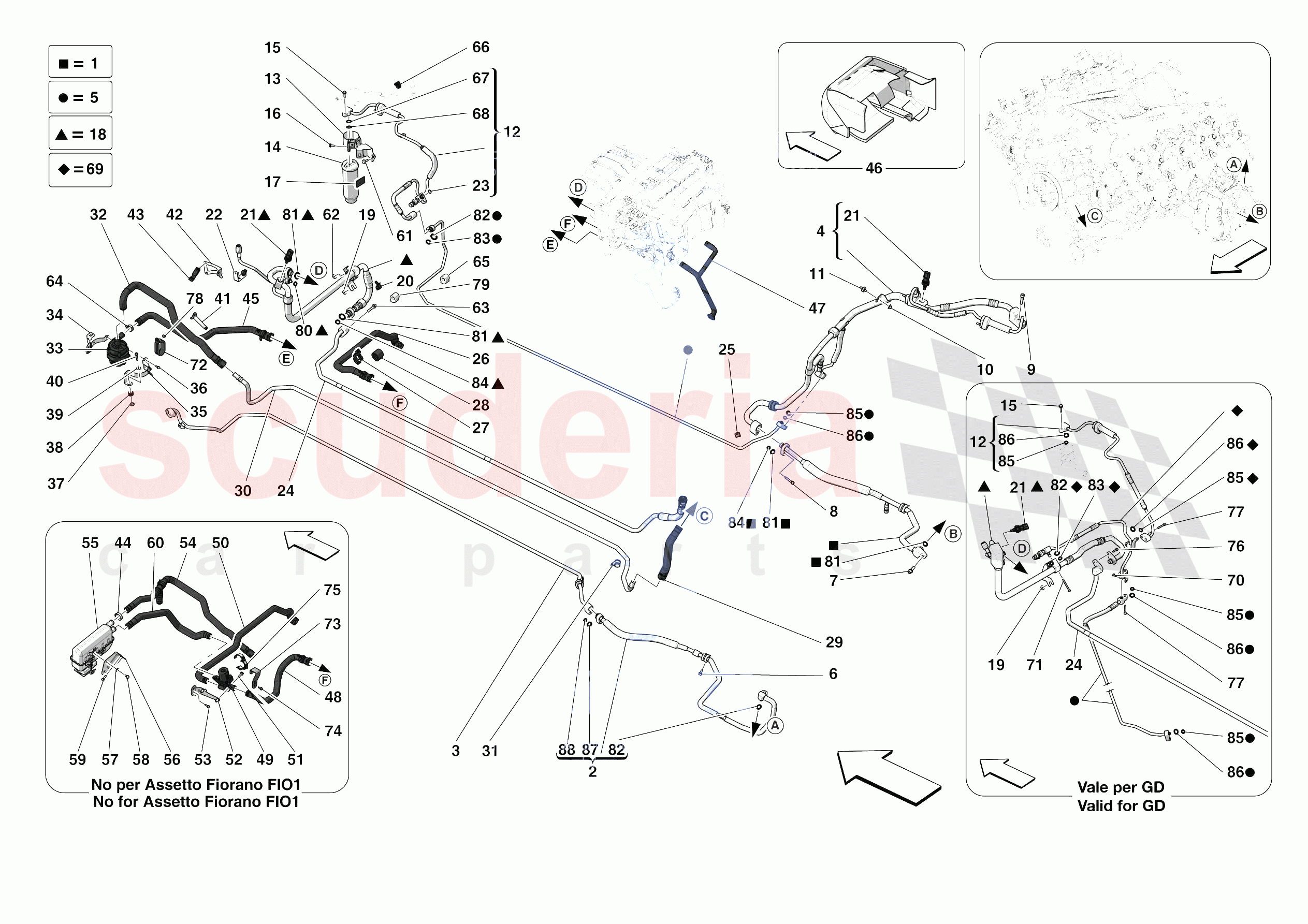 A/C SYSTEM - AIR CONDITIONER SYSTEM of Ferrari Ferrari SF90 Spider USA