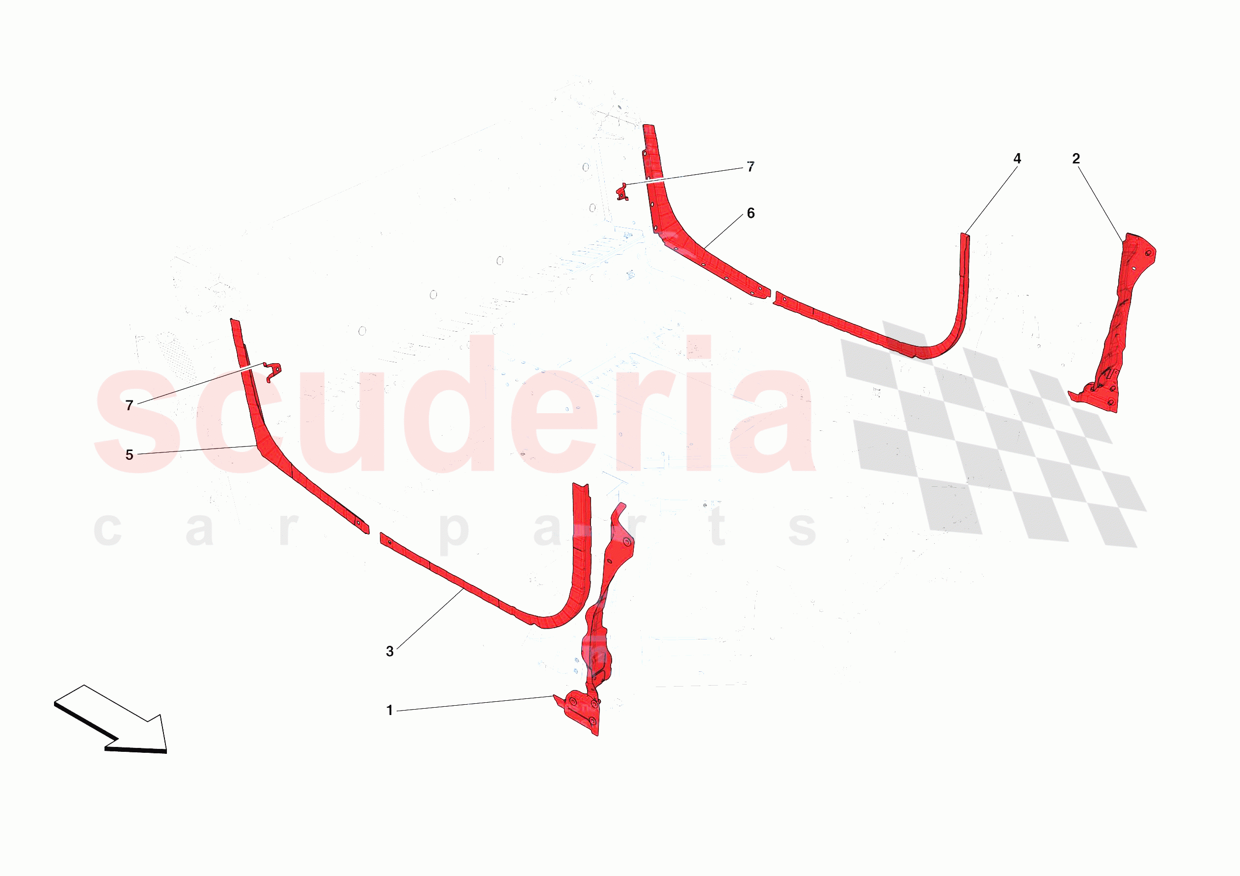 LATERAL SUBSTRUCTURE of Ferrari Ferrari SF90 Stradale Europe