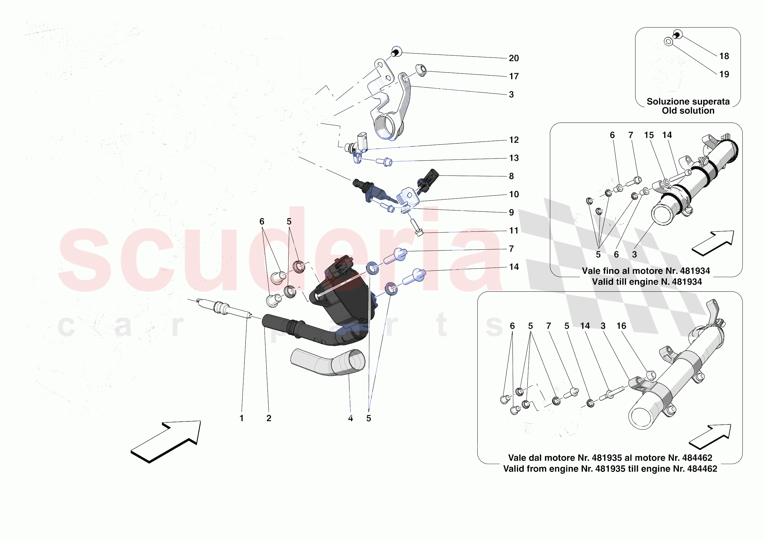 IGNITION COIL, SPARK PLUGS AND SENSORS of Ferrari Ferrari SF90 Stradale Europe RH