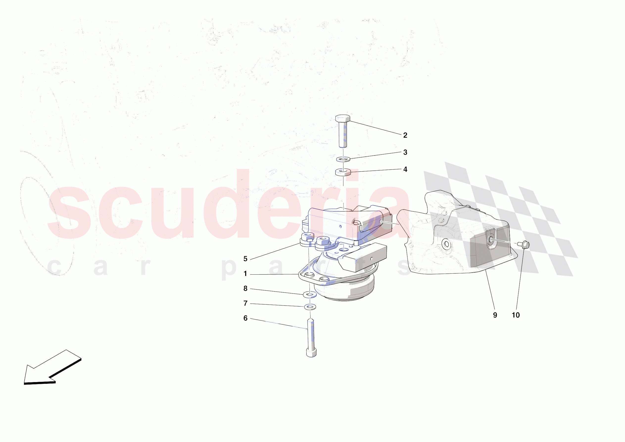 ENGINE SUSPENSION BUSH of Ferrari Ferrari SF90 Stradale Europe RH