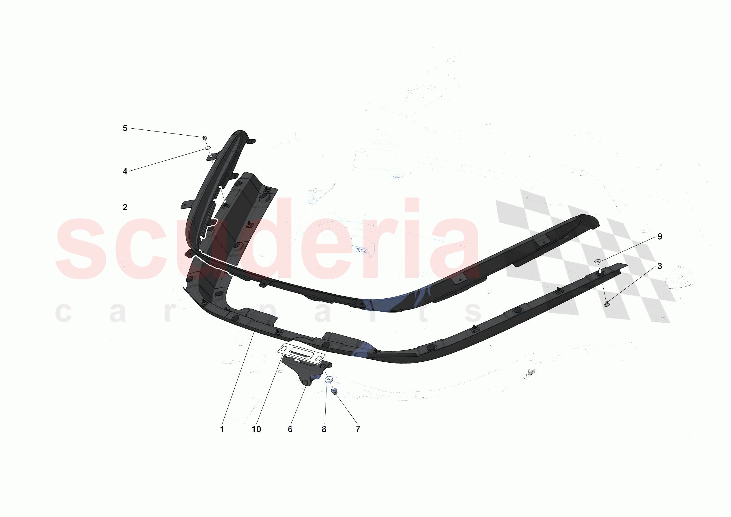 FRONT LID TRIM of Ferrari Ferrari SF90 Stradale Europe RH