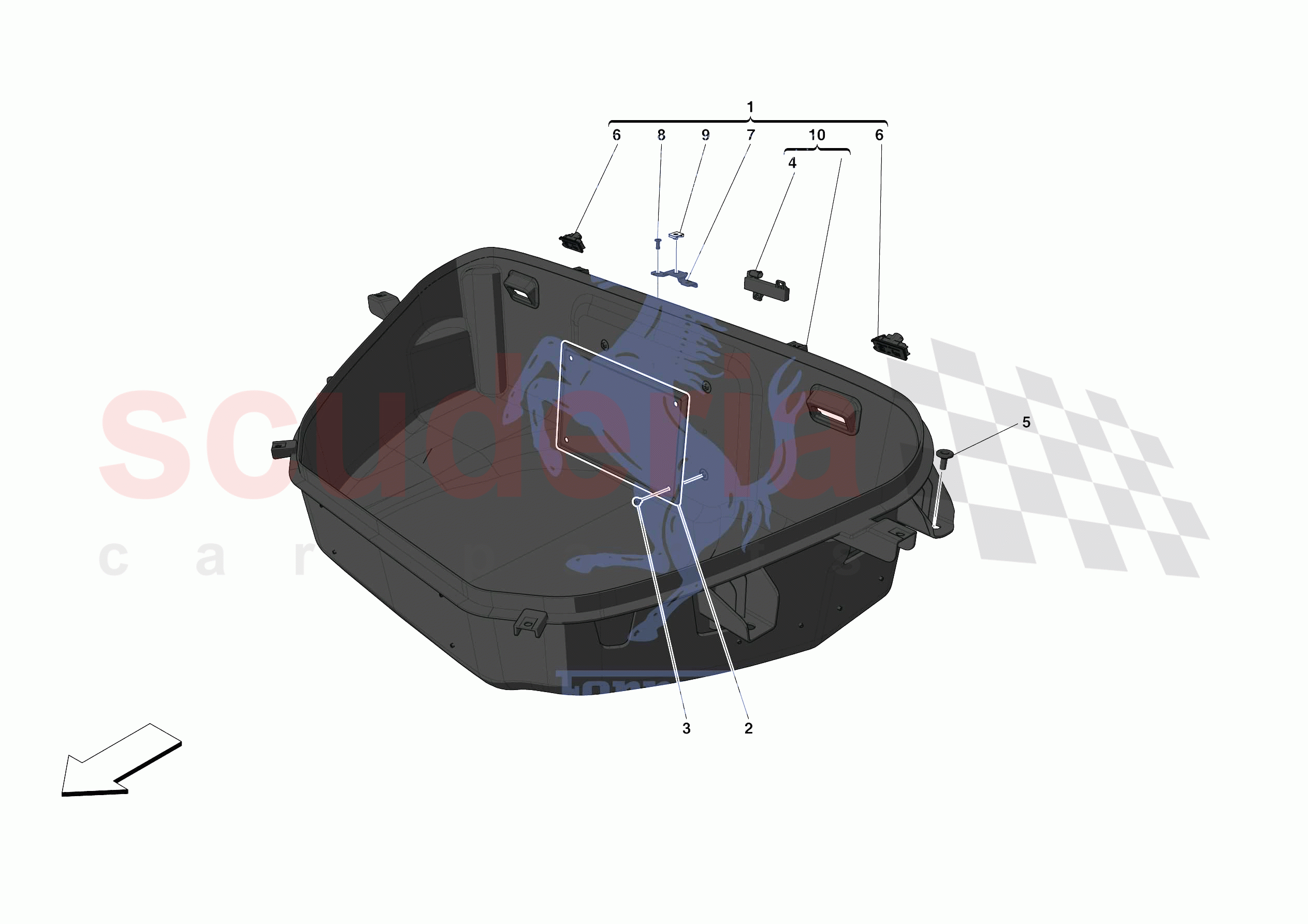 LUGGAGE COMPARTMENT MATS of Ferrari Ferrari SF90 Stradale Europe RH