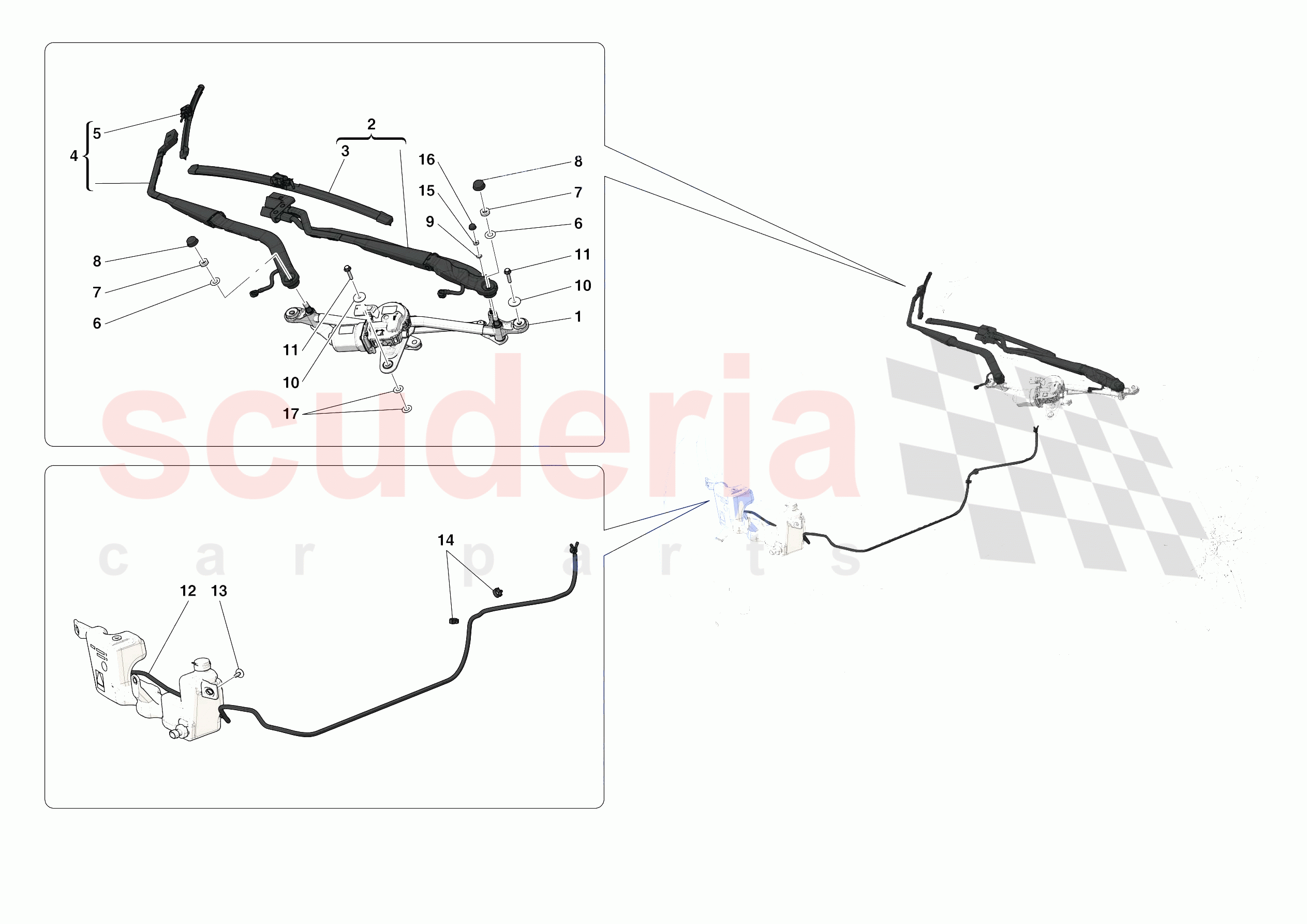 WIPERS AND HEADLAMP WASHERS of Ferrari Ferrari SF90 Stradale Europe RH