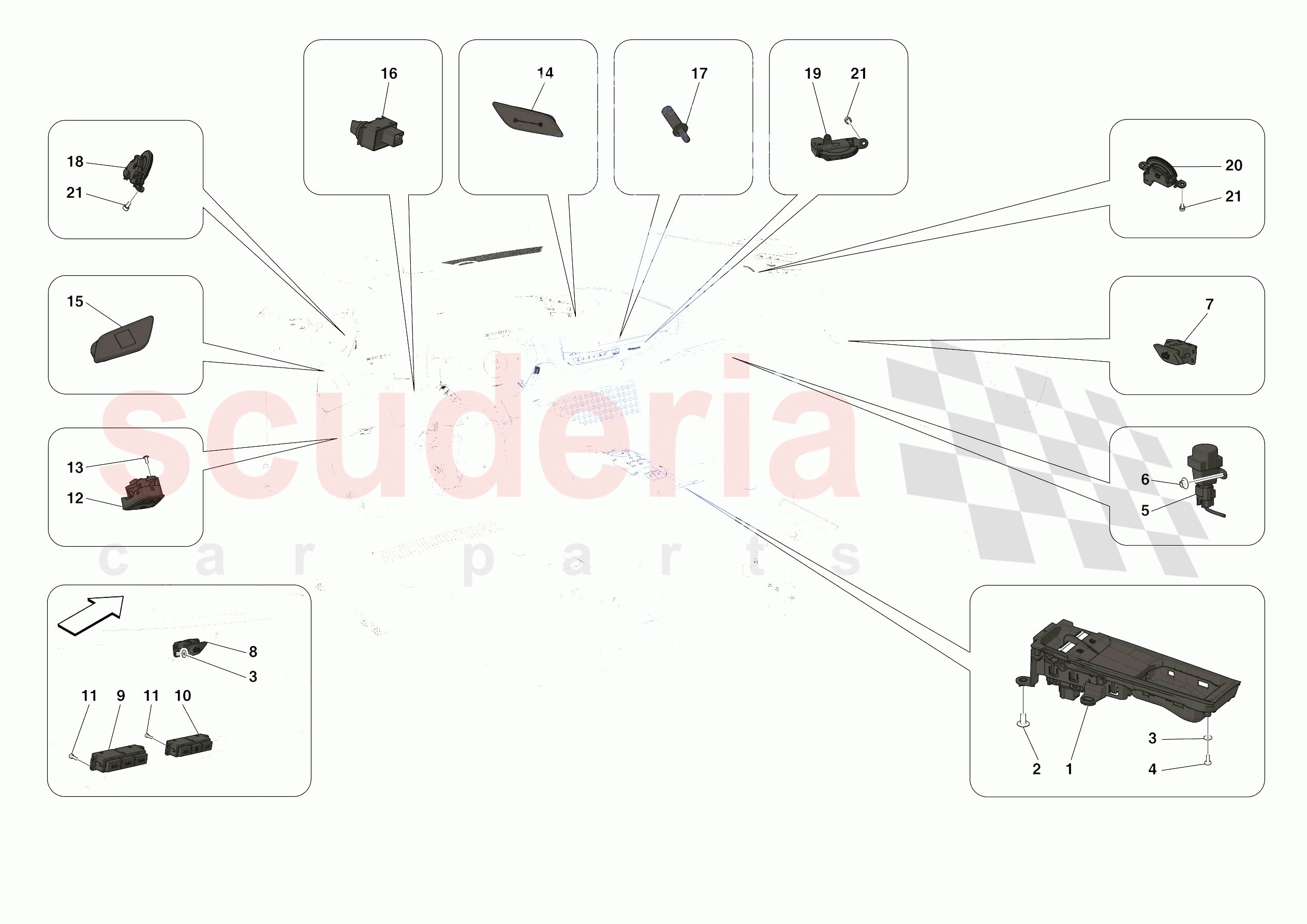 OTHER ELECTRICAL CONTROLS of Ferrari Ferrari SF90 Stradale Europe RH