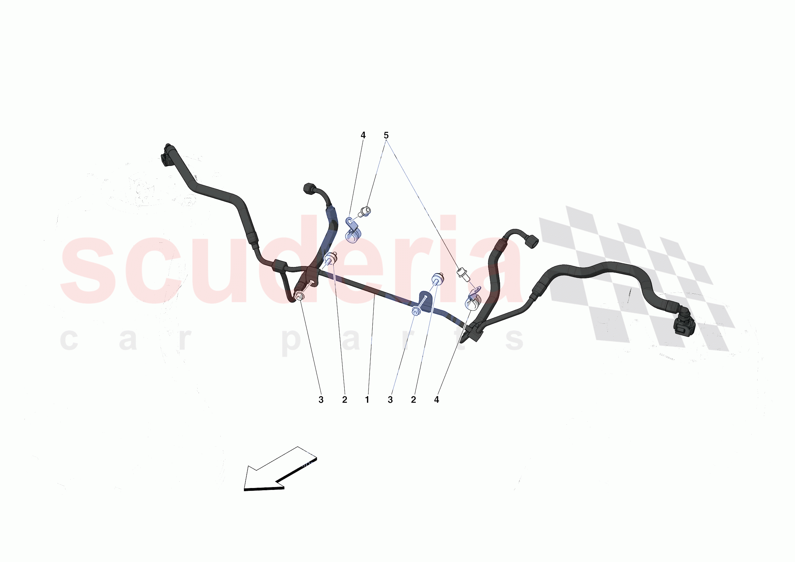 ENGINE FUEL DELIVERY PIPES of Ferrari Ferrari SF90 Stradale USA
