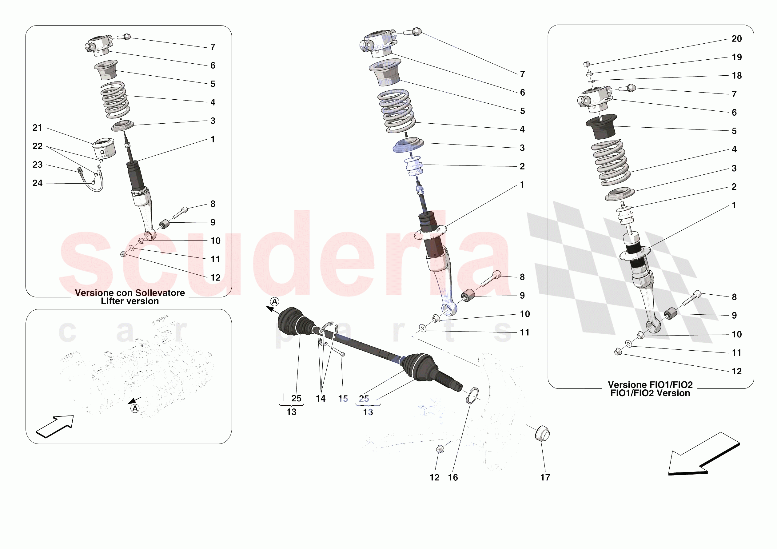 FRONT SUSPENSION - SHOCK ABSORBERS of Ferrari Ferrari SF90 Stradale USA