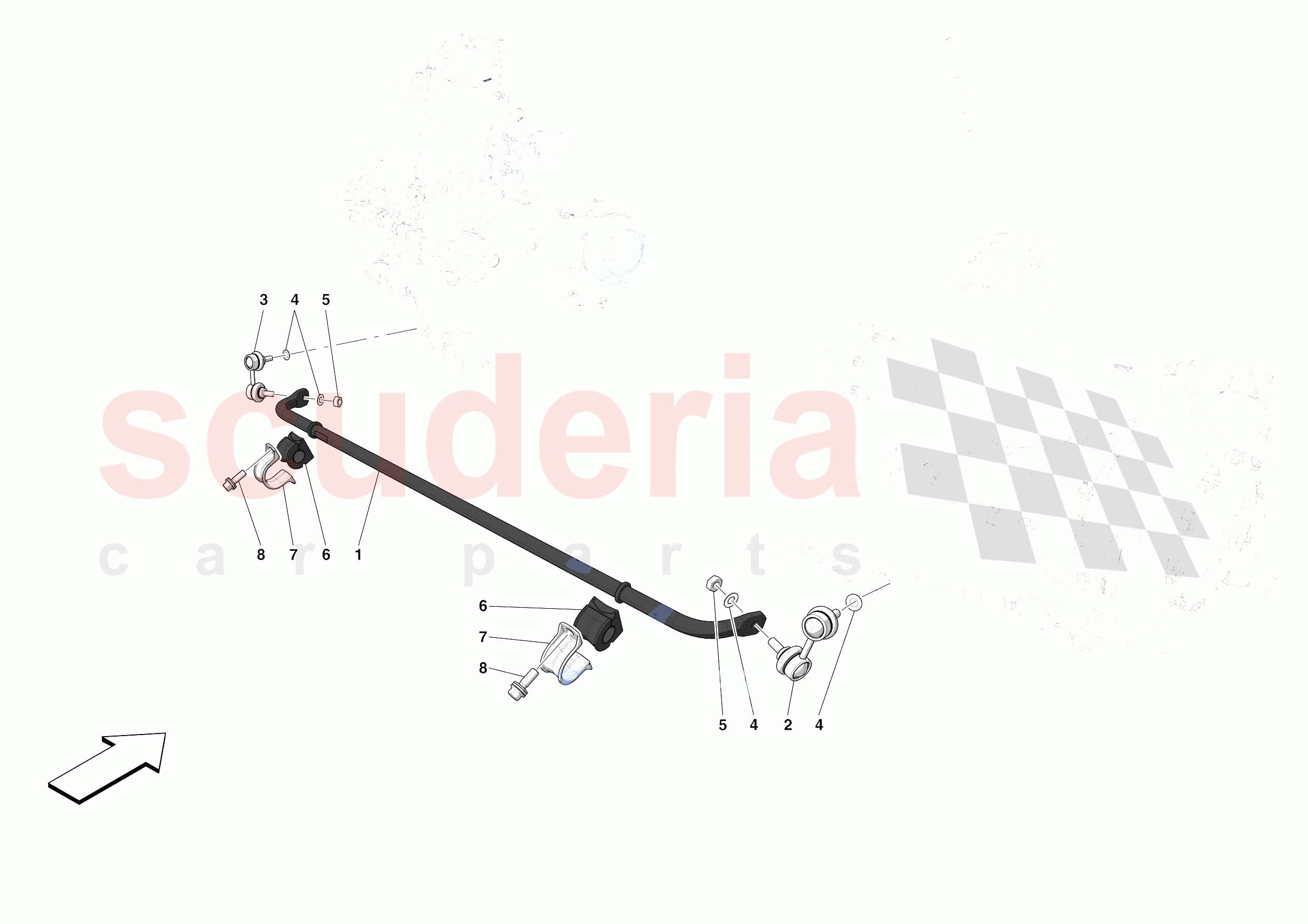 REAR TORSION BAR of Ferrari Ferrari SF90 Stradale USA