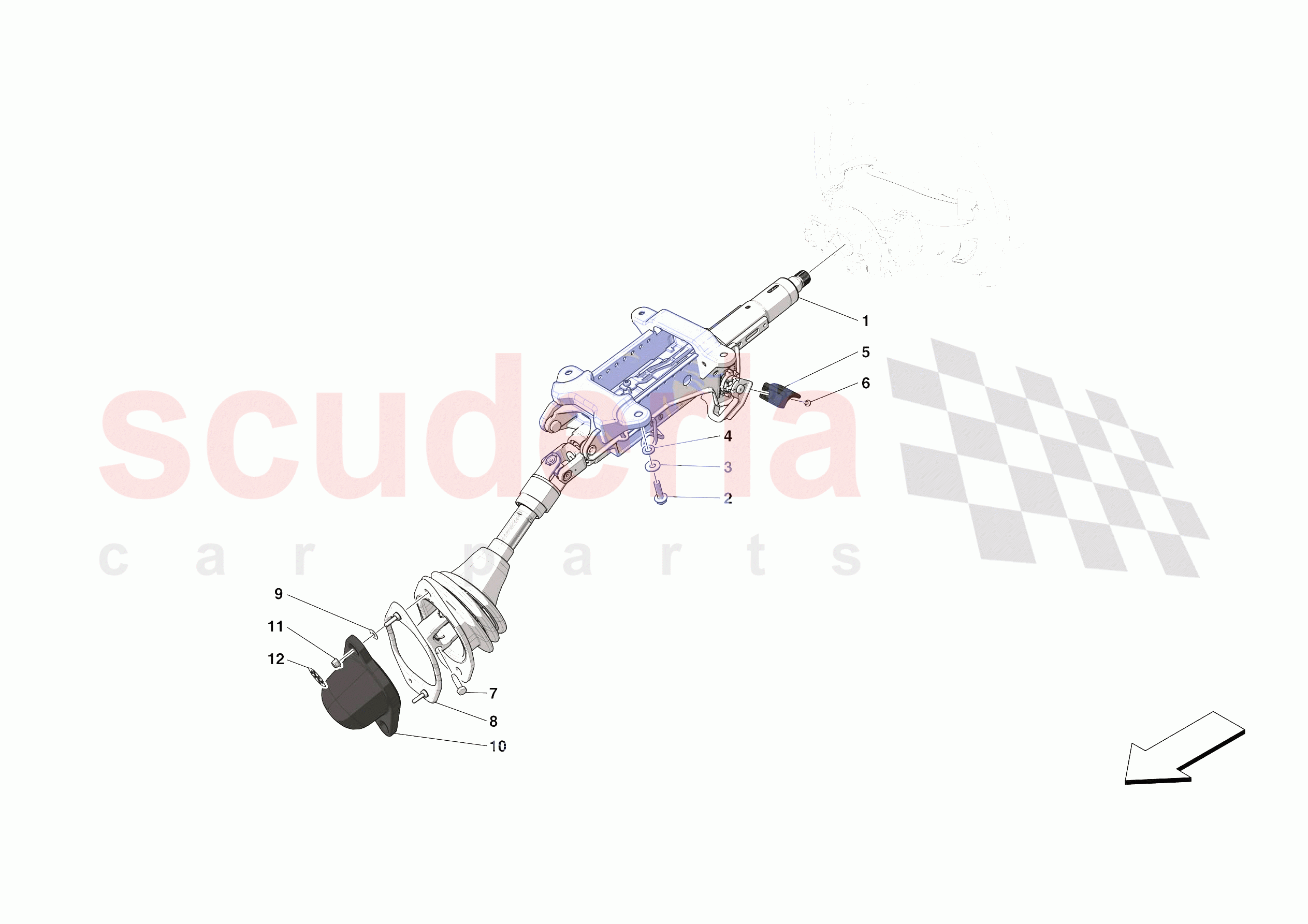 STEERING WHEEL AND STEERING SYSTEM - STEERING COLUMN of Ferrari Ferrari SF90 Stradale USA