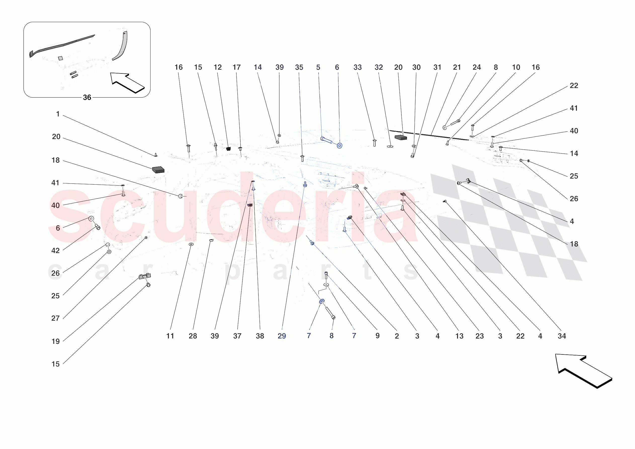 DASHBOARD - FASTENERS of Ferrari Ferrari SF90 Stradale USA