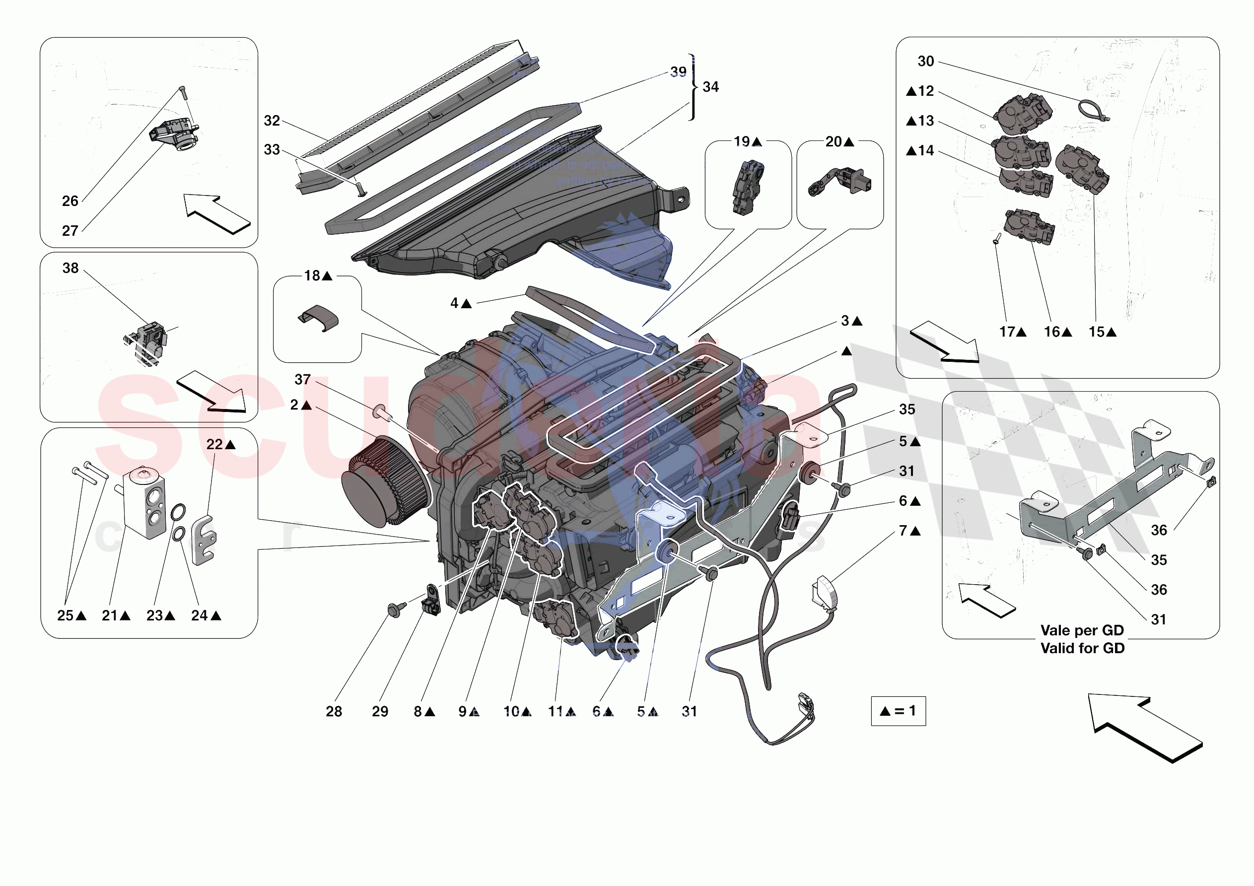 A/C SYSTEM - EVAPORATOR of Ferrari Ferrari SF90 Stradale USA