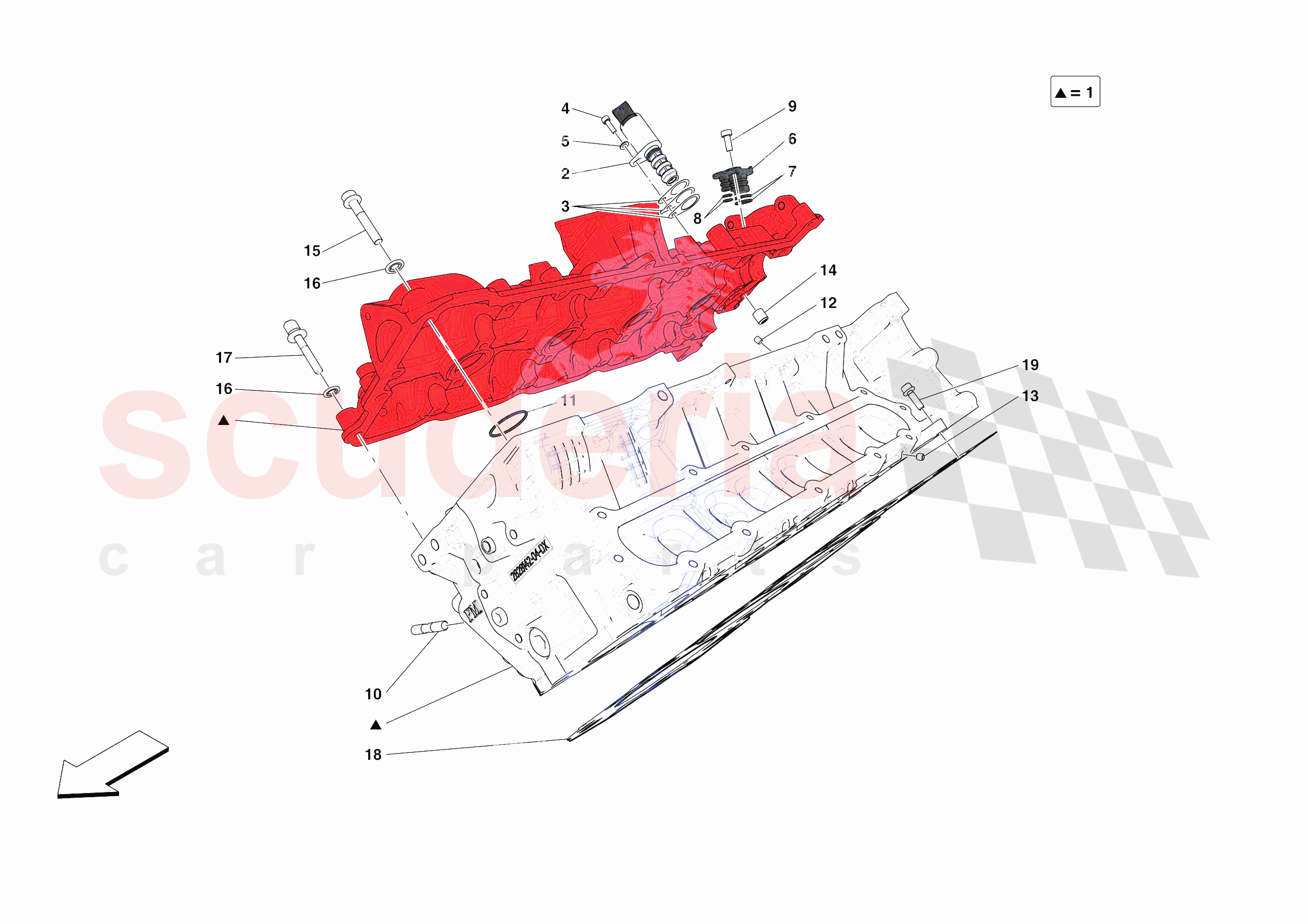 CYLINDER HEADS - RH HEAD of Ferrari Ferrari SF90 XX Spider Europe