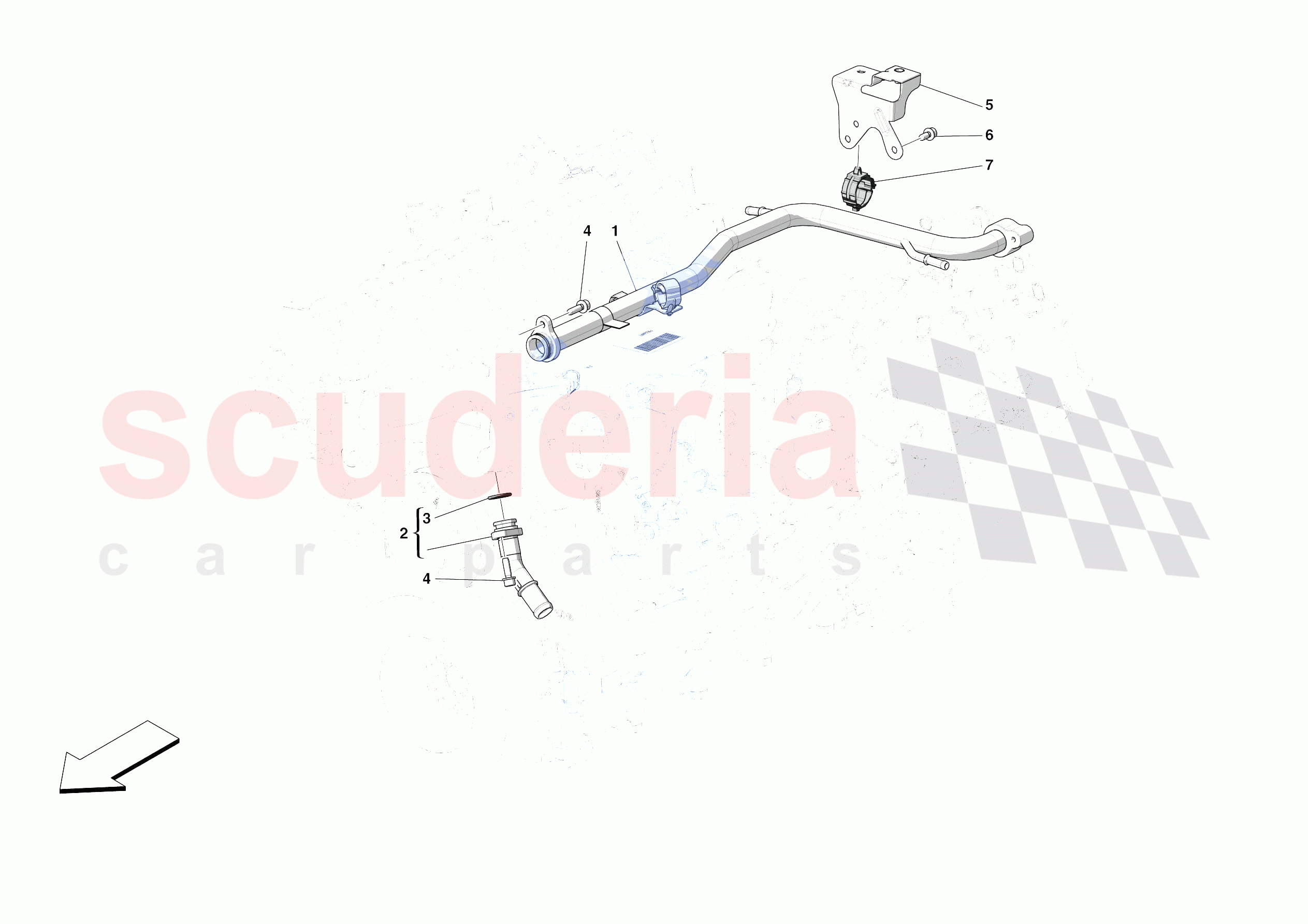 ENGINE COOLING SYSTEM PIPES of Ferrari Ferrari SF90 XX Spider Europe