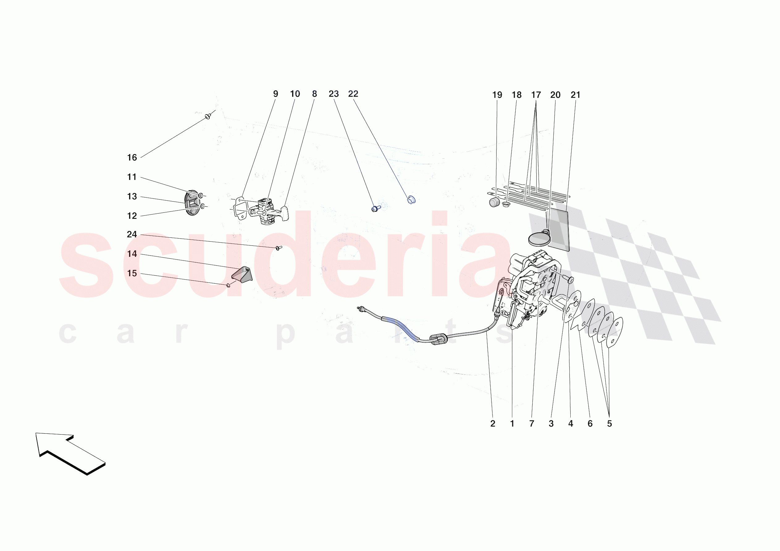 DOORS - OPENING MECHANISMS AND HINGES of Ferrari Ferrari SF90 XX Spider Europe